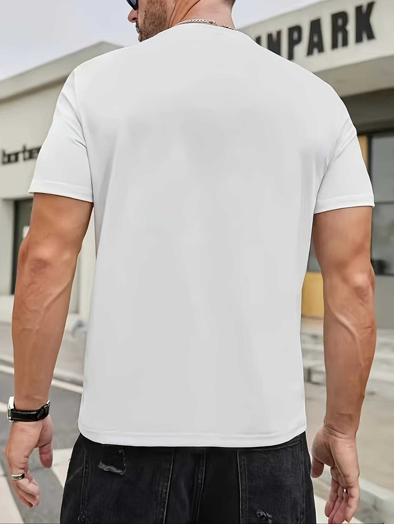 thumbnail image 2 of Men's 3D Digital Electric Guitar And Music Note Pattern And Letter Print Crew Neck Short Sleeve T-shirt, Chic And Stylish Tops For Summer Leisurewear, Tees For Men Tee For Adult, Men, Women, Teen, Te, 2 of 7