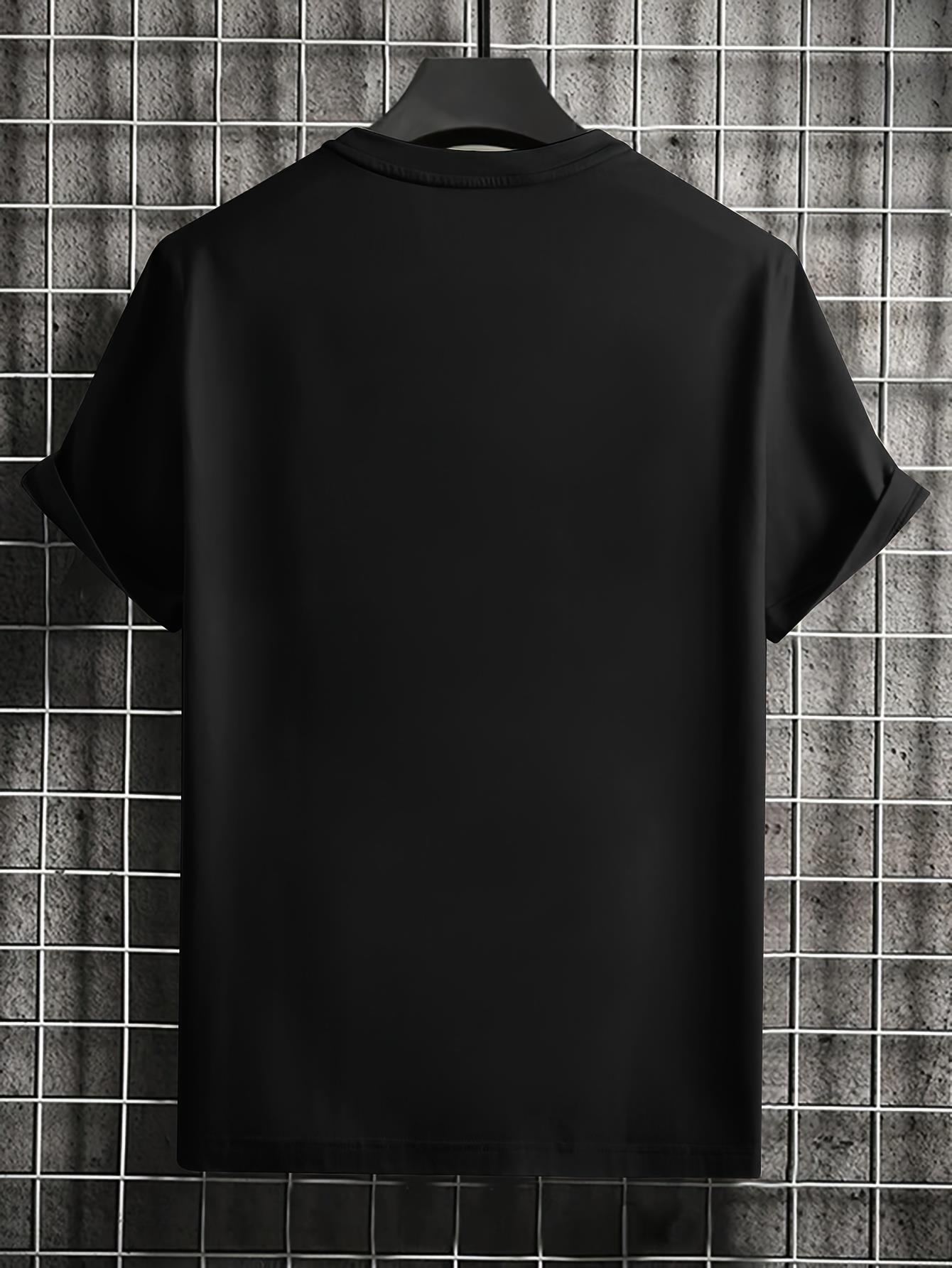 thumbnail image 2 of A Bold Line Simple Graphic Print Men's Short Sleeved T-shirt, American Fashion Trendy Round Neck Casual Top For Men In Spring And Summer Tee For Adult, Men, Women, Teen, Teenager, Adolescent,Youth, 2 of 6