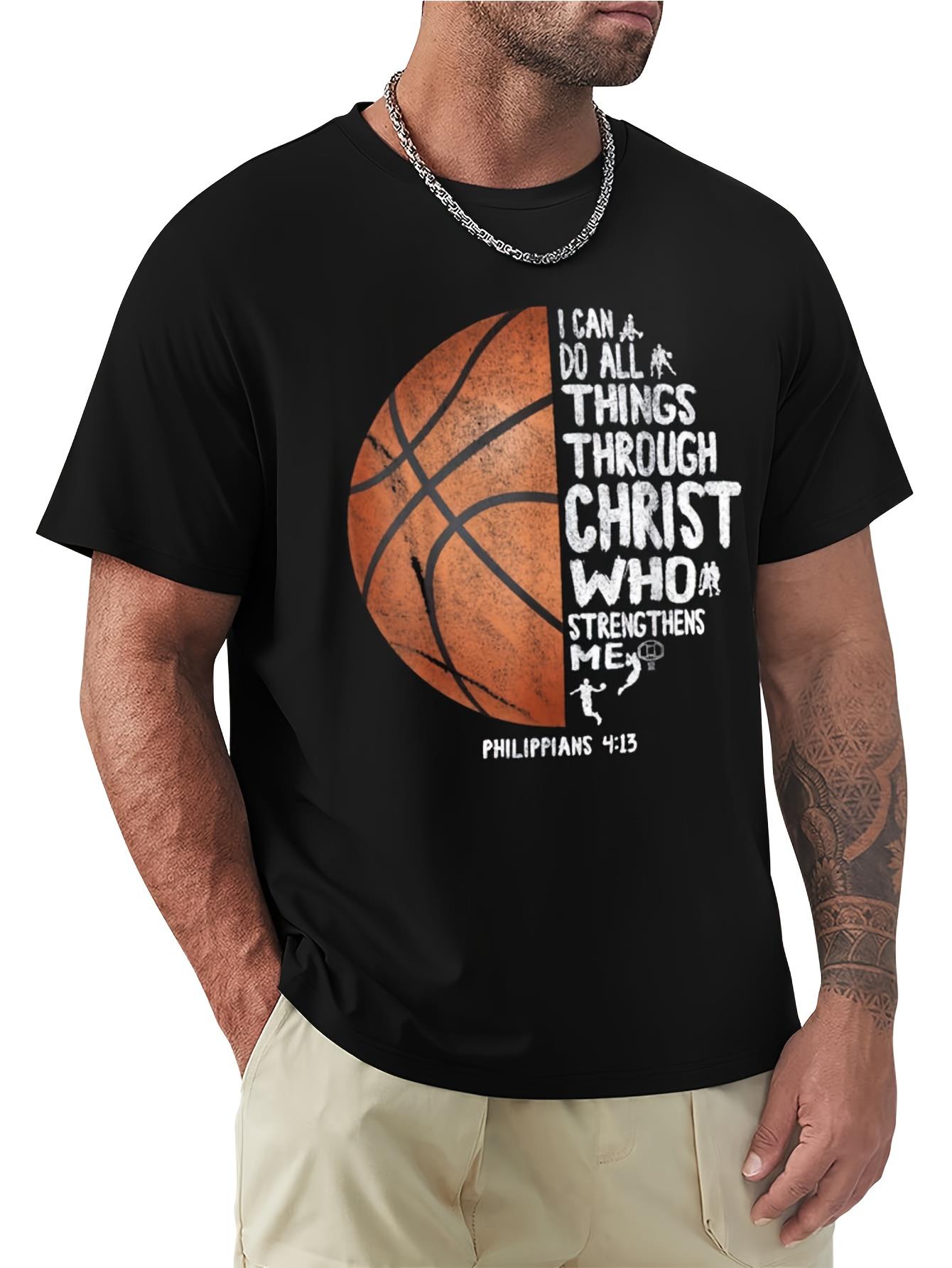 thumbnail image 3 of Can do all things through Christ Philippians 4:13 Basketball T-Shirt Tee For Adult, Men, Women, Teen, Teenager, Adolescent,Youth, 3 of 7