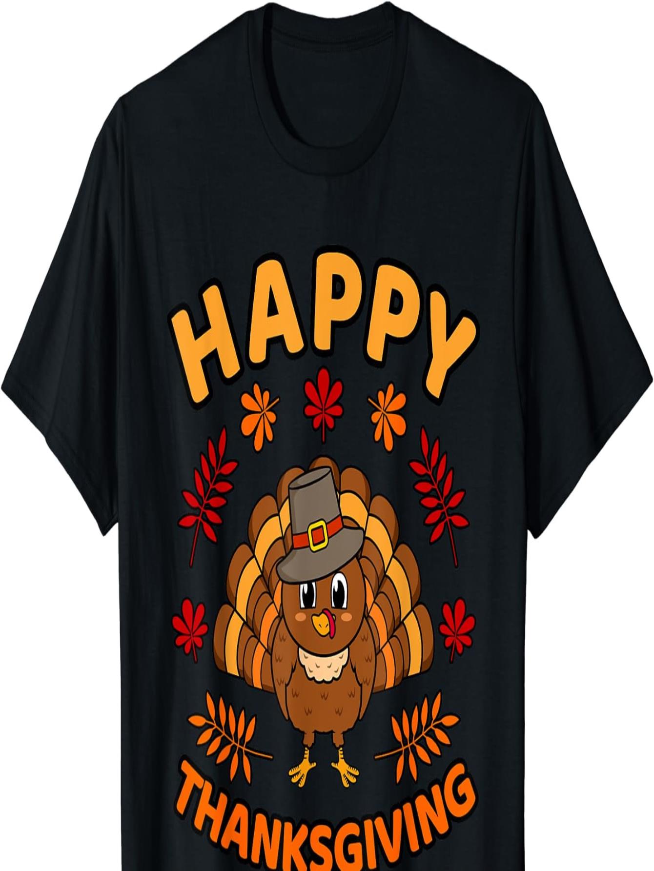 thumbnail image 2 of Happy Thanksgiving Funny Turkey Family Men Women Graphic T-Shirt Tee For Adult, Men, Women, Teen, Teenager, Adolescent,Youth, 2 of 5