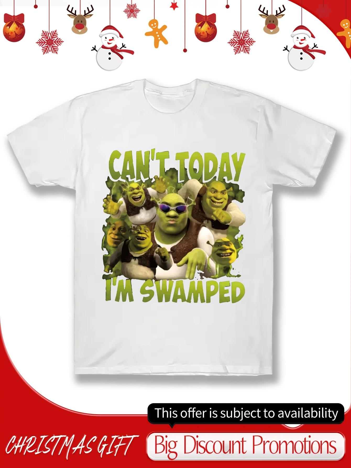 thumbnail image 2 of Men'S Front Print T-shirt Can't Today I'm Swamped 100% Cotton Funny Graphic Summer Casual Top Tee For Adult, Men, Women, Teen, Teenager, Adolescent,Youth, 2 of 5