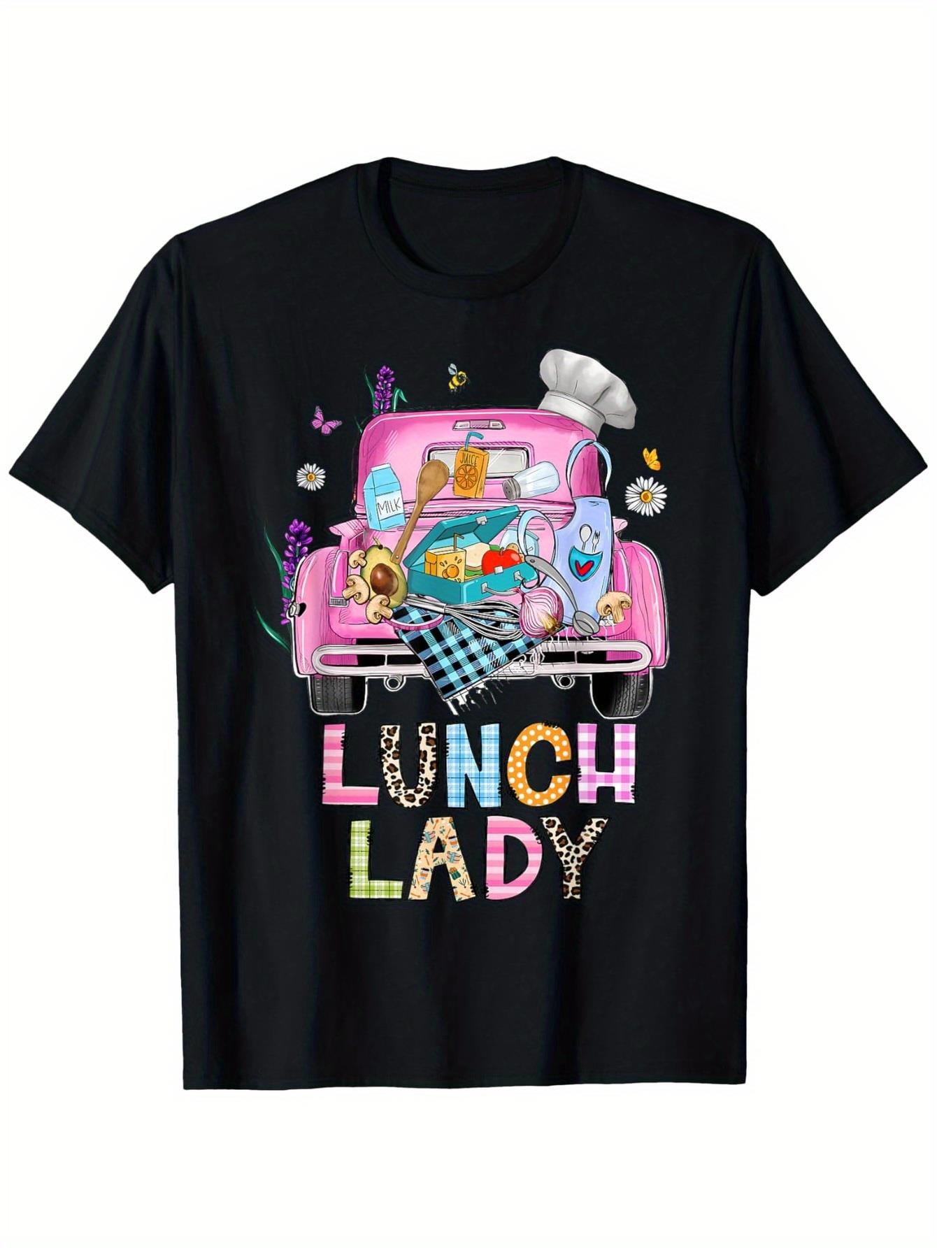 thumbnail image 2 of Lunch Lady Cute Truck Lunch Ladies Squad Cafeteria Crew T-Shirt | Valentine's Day gift | Unisex | Cotton T-shirt, 2 of 5