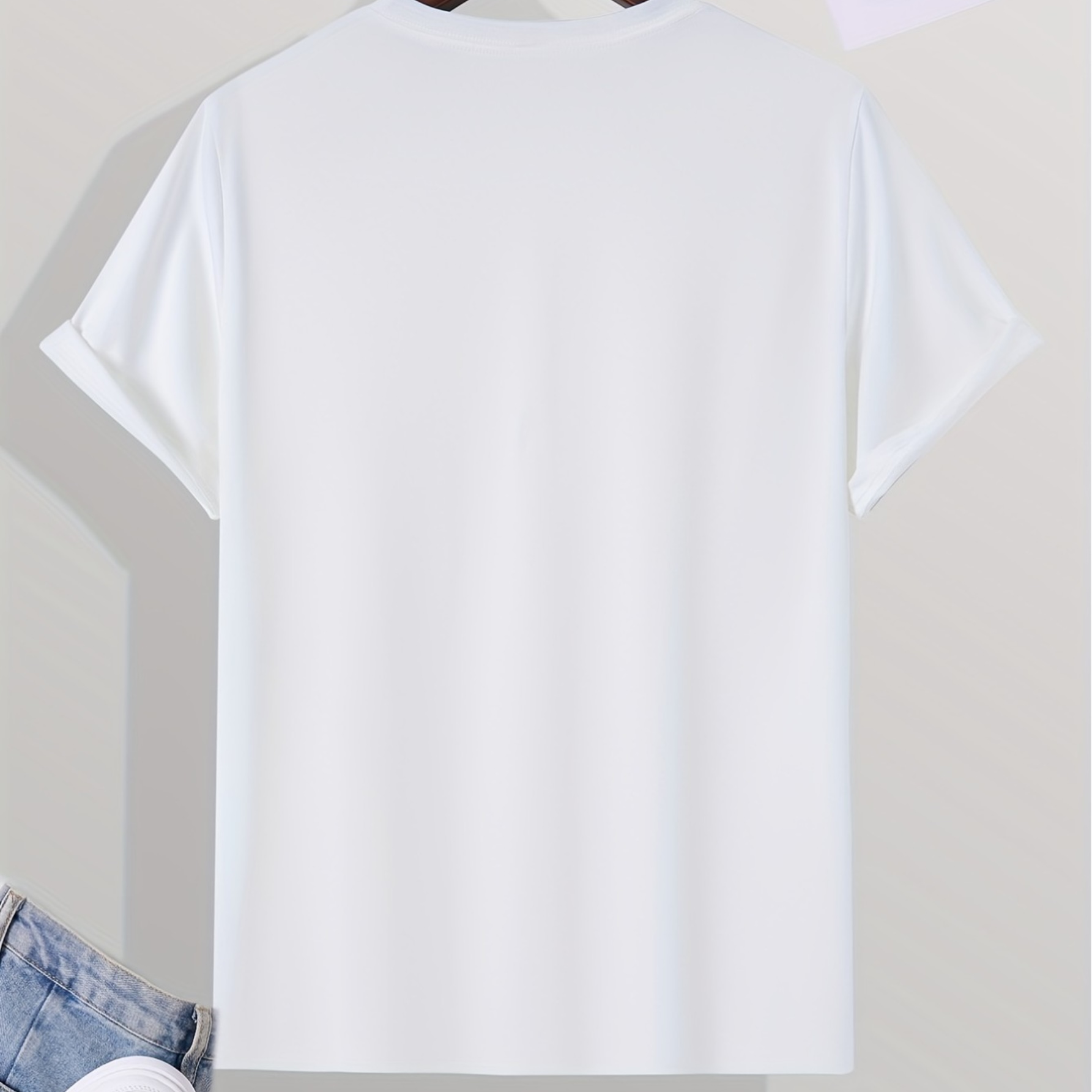thumbnail image 2 of Men'S Casual Crew Neck T-Shirt with Graphic Print, Slight Stretch, Regular Fit, Summer Short Sleeve Tee, 2 of 7