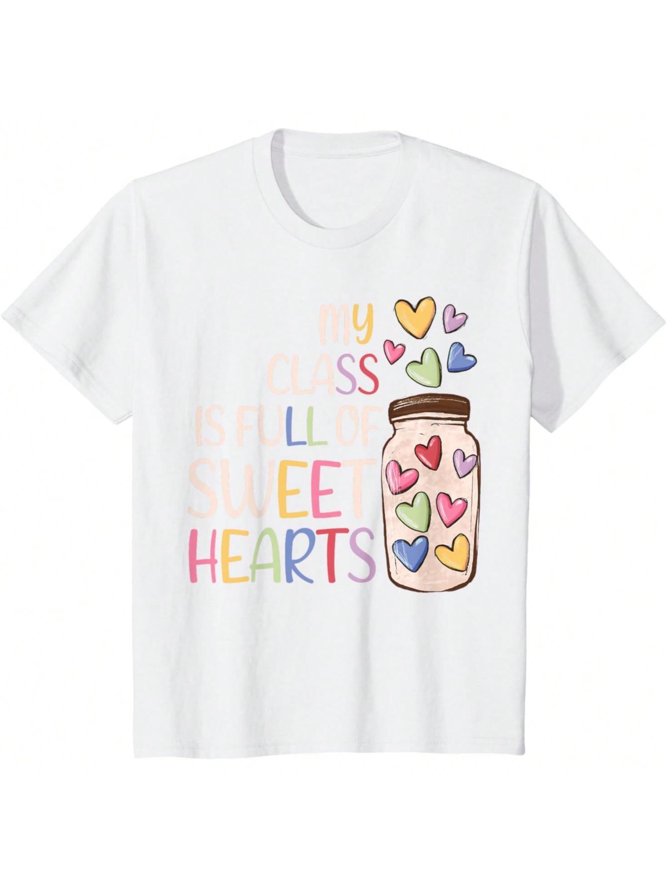 thumbnail image 2 of Winter Woman T-Shirt My Class Is Full Of Sweethearts Teacher Valentines Day T-Shirt, 2 of 7