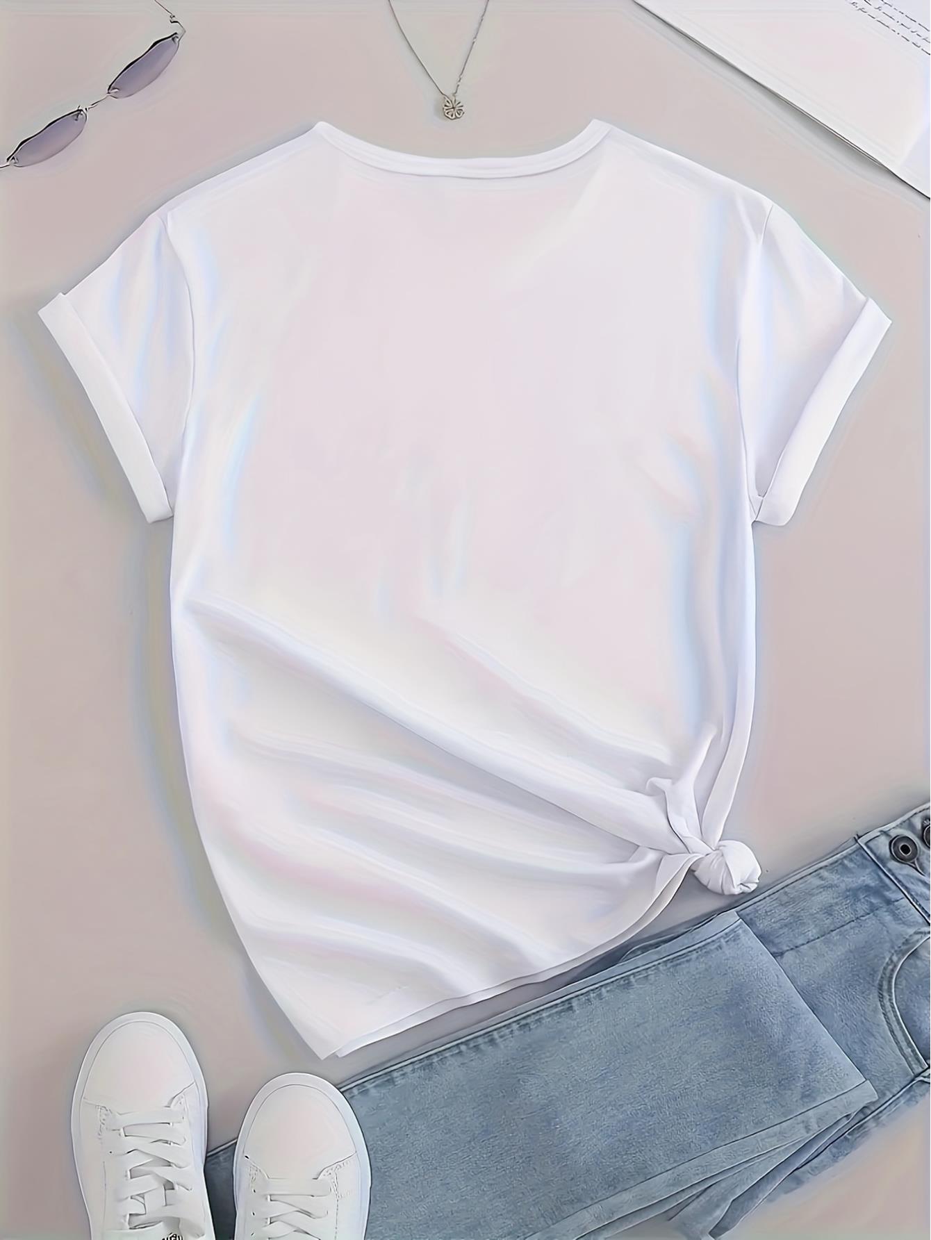 thumbnail image 2 of Women's Elegant Bowknot T-Shirt, Geometric Pattern, Casual Crew Neck, All-Season Fashion Top, 2 of 6