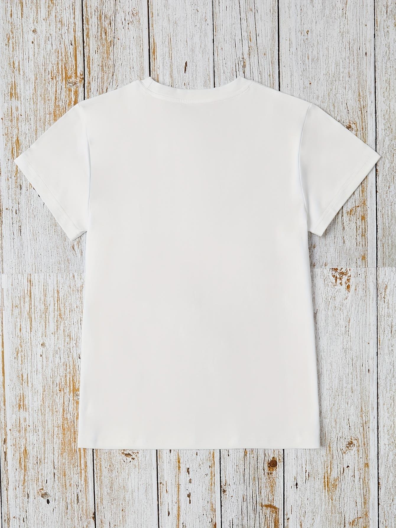 thumbnail image 3 of Nurse Valentine's Day Seductive Bow Graphic Print T-shirt, Short Sleeve Crew Neck Casual Top For Summer & Spring, Women's Clothing, 3 of 7