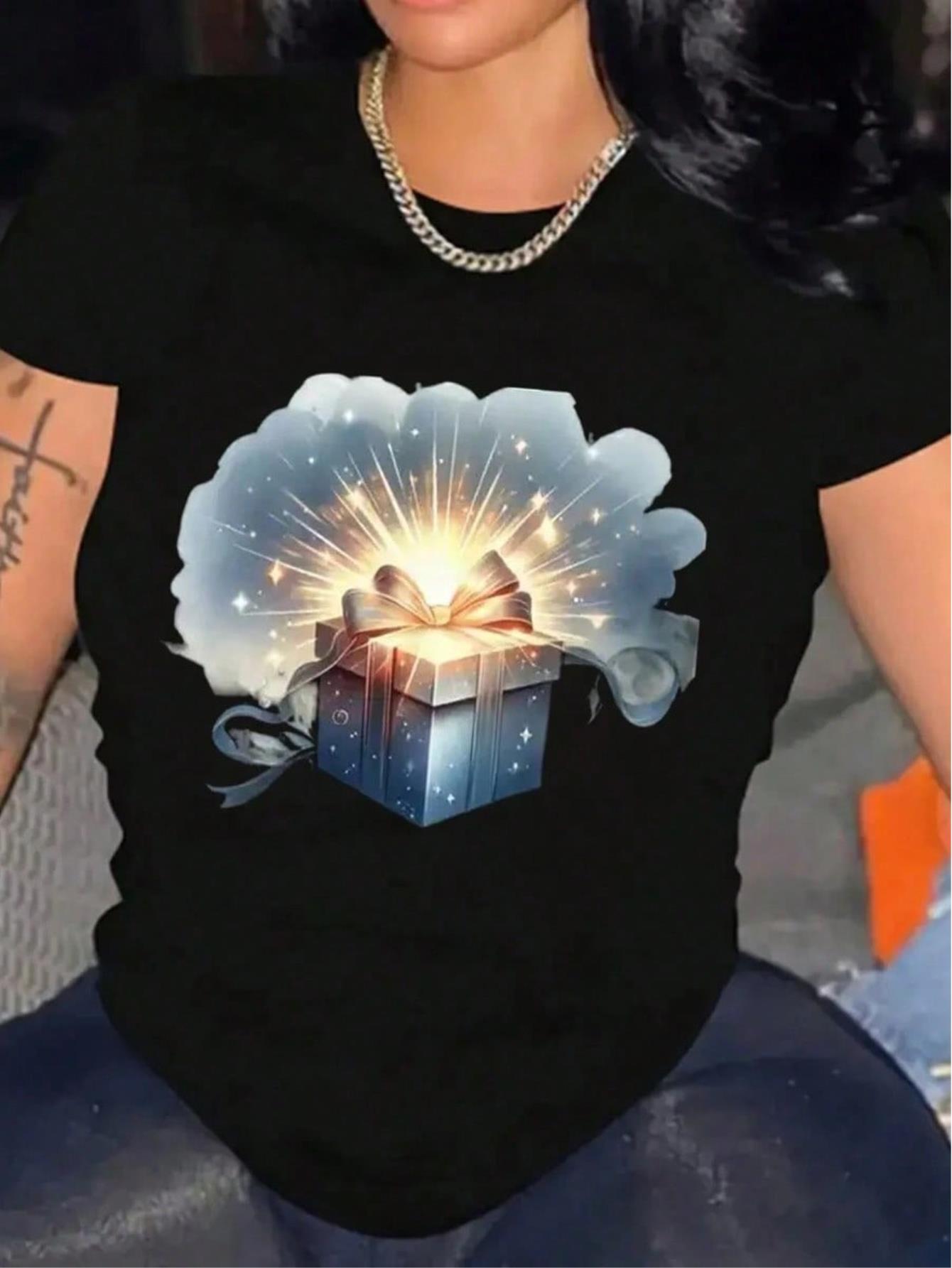thumbnail image 1 of Valentine'S Day T-Shirt T-Shirt Women Trendy Gift Graphic Tee Short Print Round Neck Short Sleeve T-Shirt For Women Casual, Summer, Women Top Graphic Tees, 1 of 6