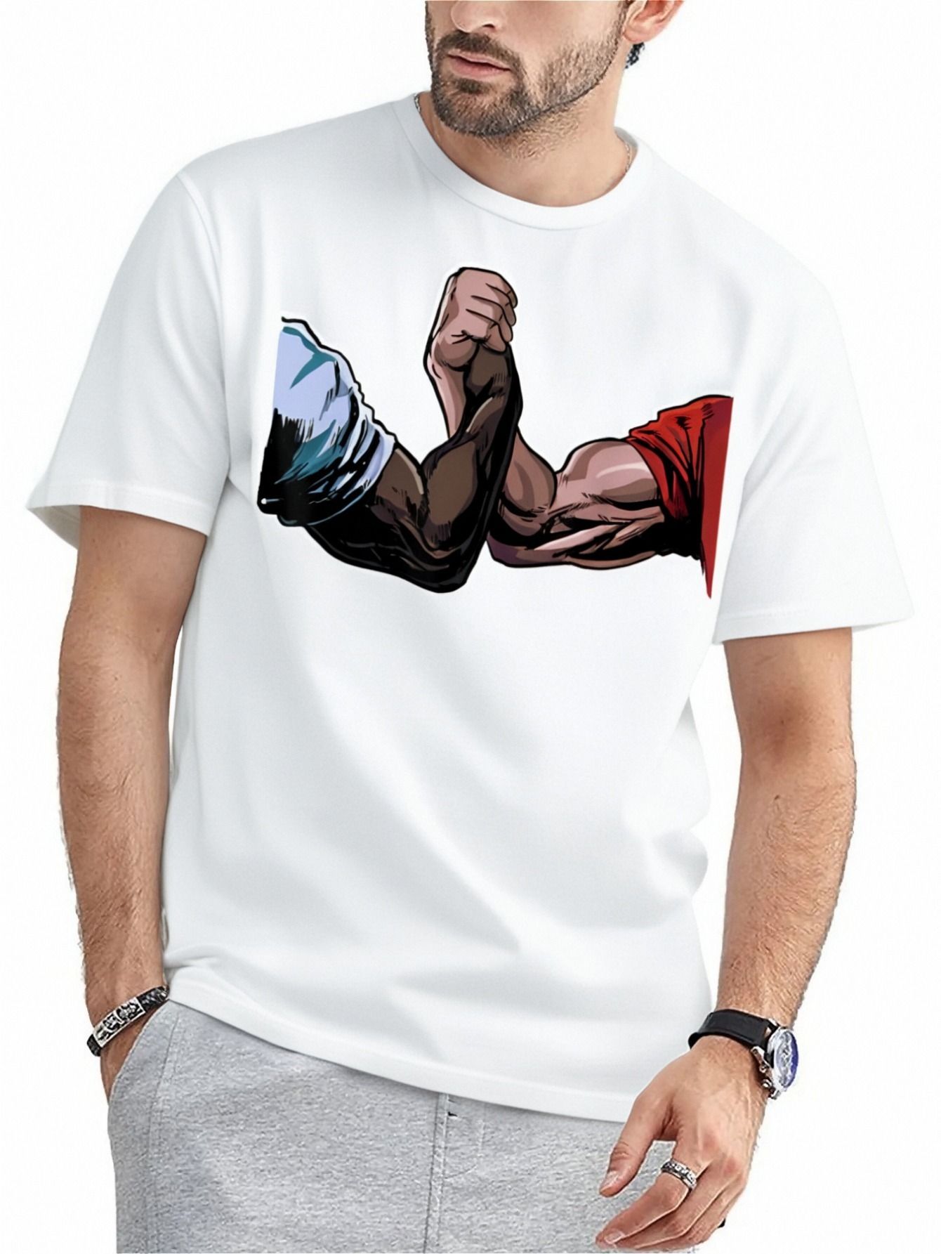 thumbnail image 1 of Epic Handshake funny Swole Bro Handshake Epic Handshake T-Shirt, 1 of 7