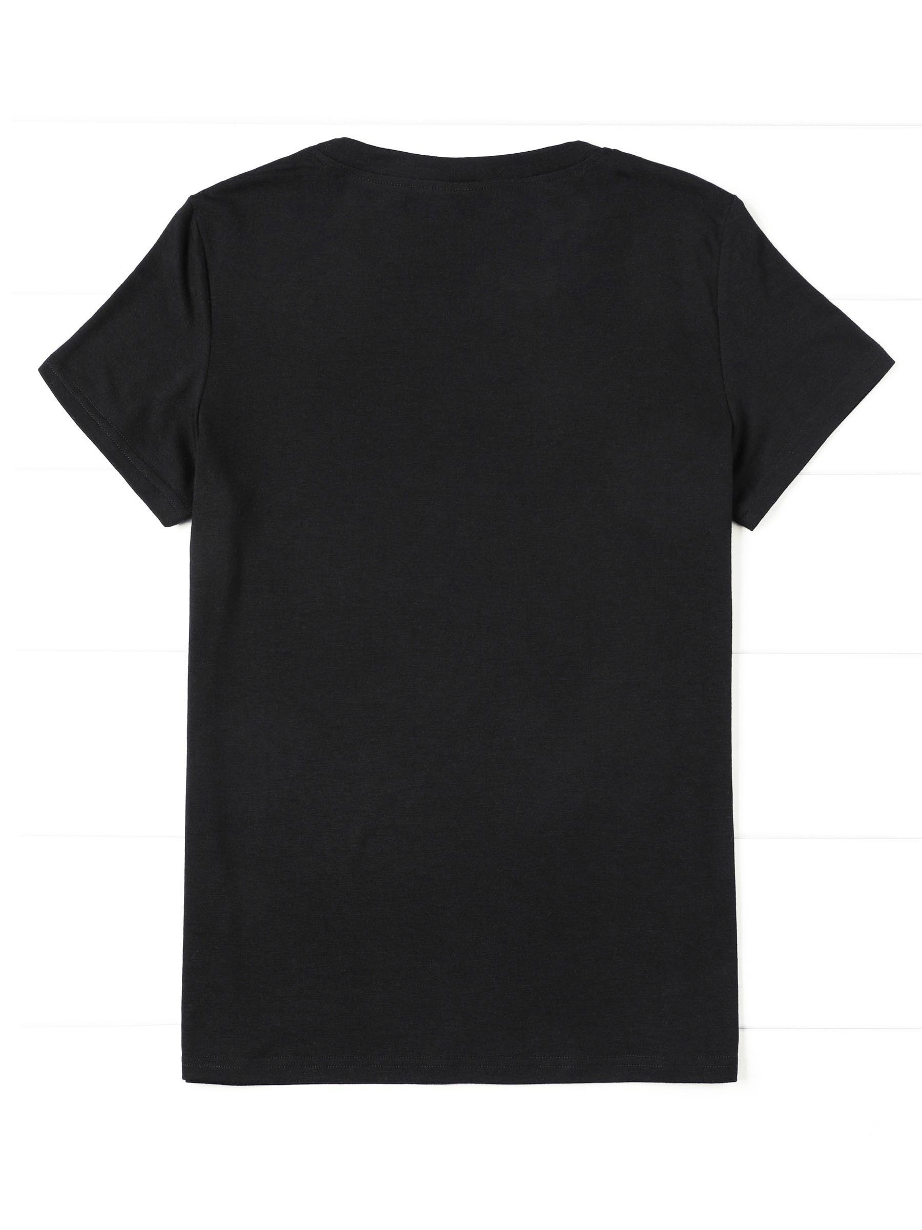 thumbnail image 3 of Vibrant 2025 Print Crew Neck T-Shirt for Women - Casual Short Sleeve, Breathable Polyester, Machine Washable - Perfect for Spring & Summer, 3 of 5