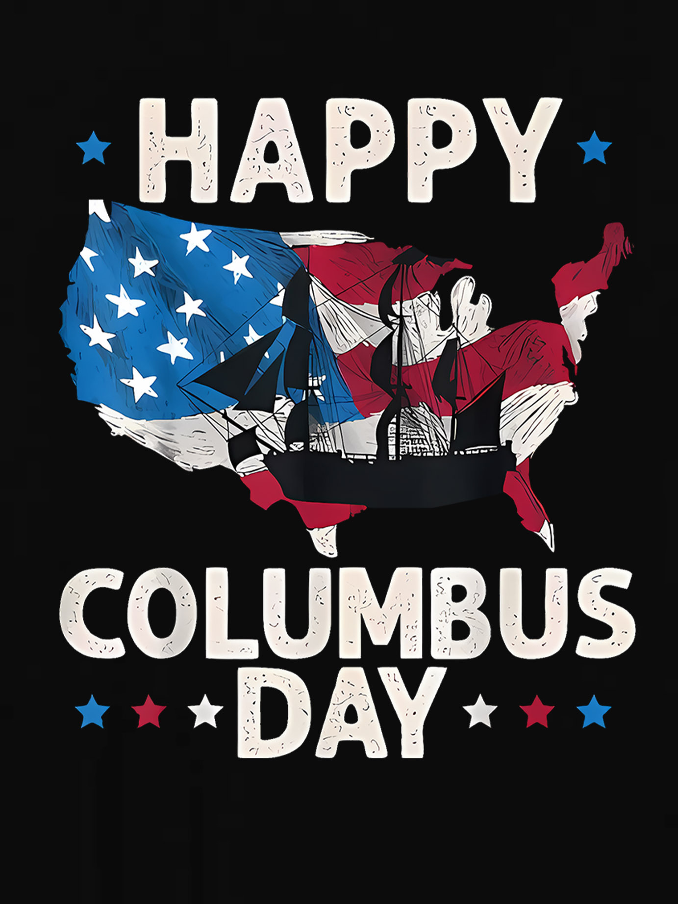 thumbnail image 3 of Women'S Columbus Day Celebration T-Shirt with Patriotic Flag and Letter Print, Casual Crew Neck Short Sleeve Tee, Polyester and Spandex Knit Fabric - Medium Stretch, Comfortable Fit for All Seasons, 3 of 8