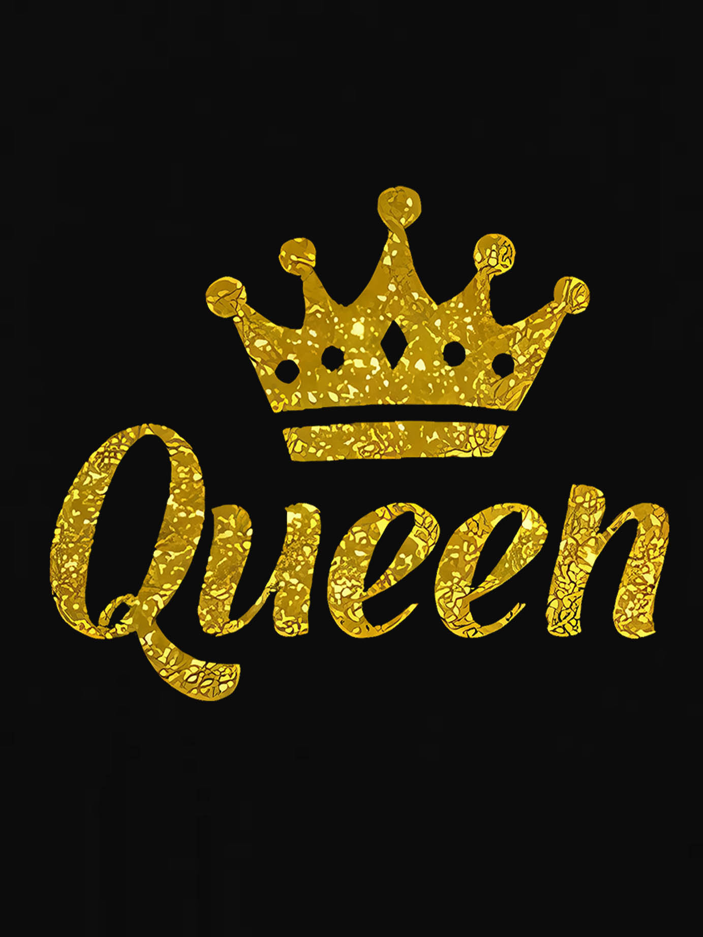 thumbnail image 3 of Women's "Queen" Crown Graphic Tee - Casual & Sporty Black Round Neck Short Sleeve, Lightweight Polyester Blend, Perfect for Summer Comfort, 3 of 8