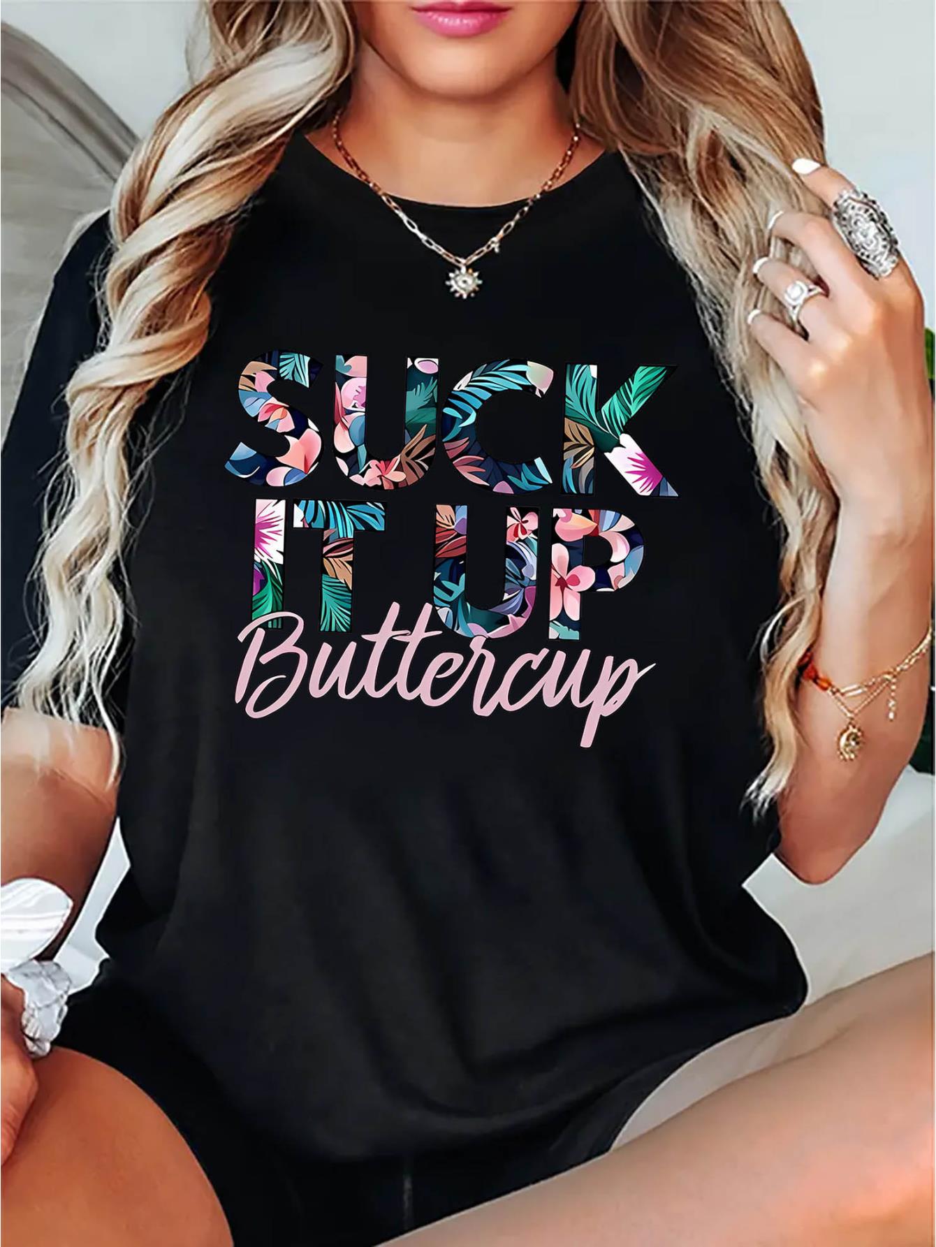 thumbnail image 2 of Women's Casual Floral Print T-Shirt - Comfy Crew Neck Short Sleeve, Stretchy Polyester Blend, Machine Washable - Perfect for Summer & Casual Attire, 2 of 8
