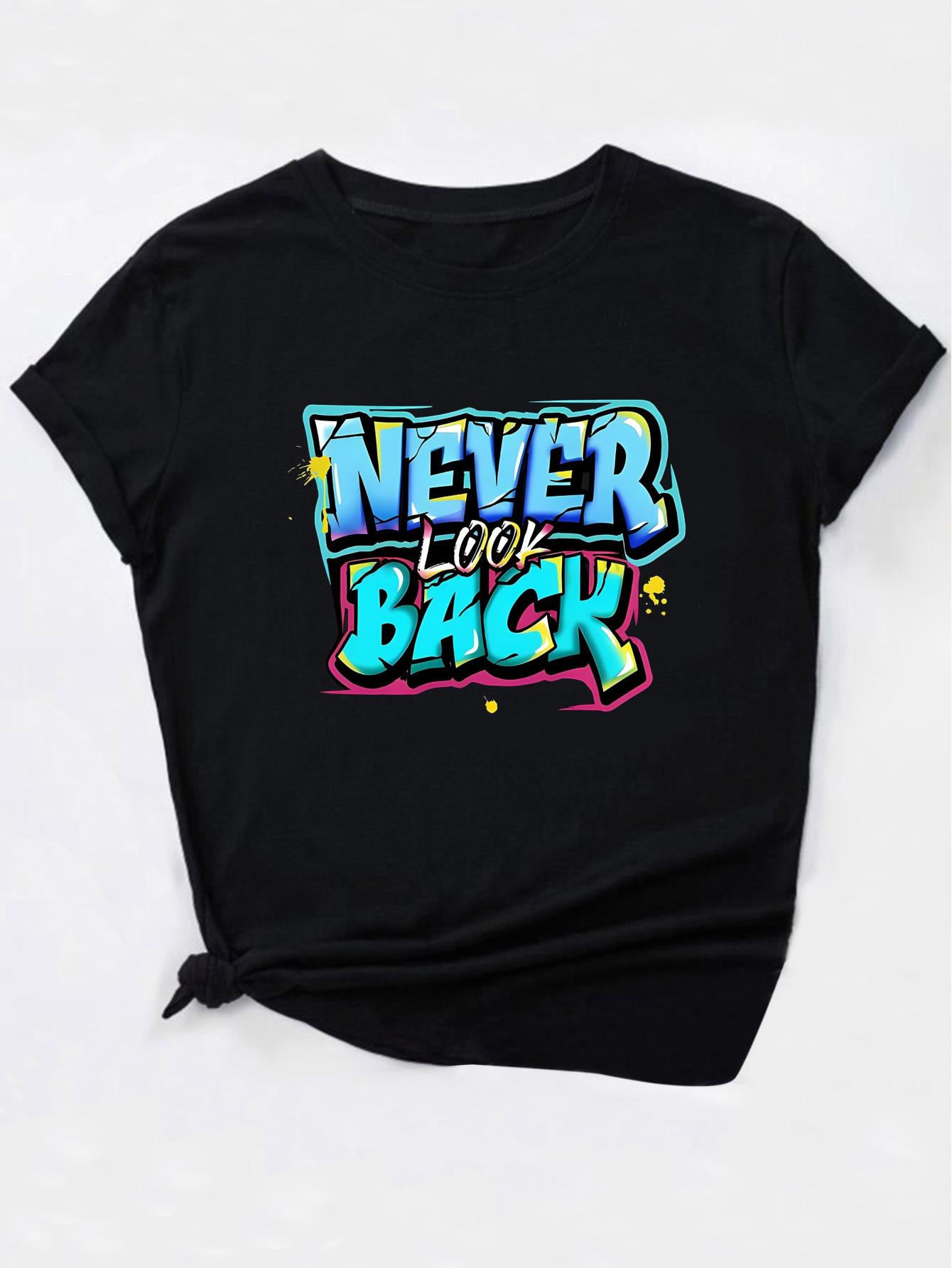 thumbnail image 4 of Women's Sports Short Sleeve T-Shirt, Comfortable And Stylish, For Sports And Daily Life, Letter Pattern, 4 of 7