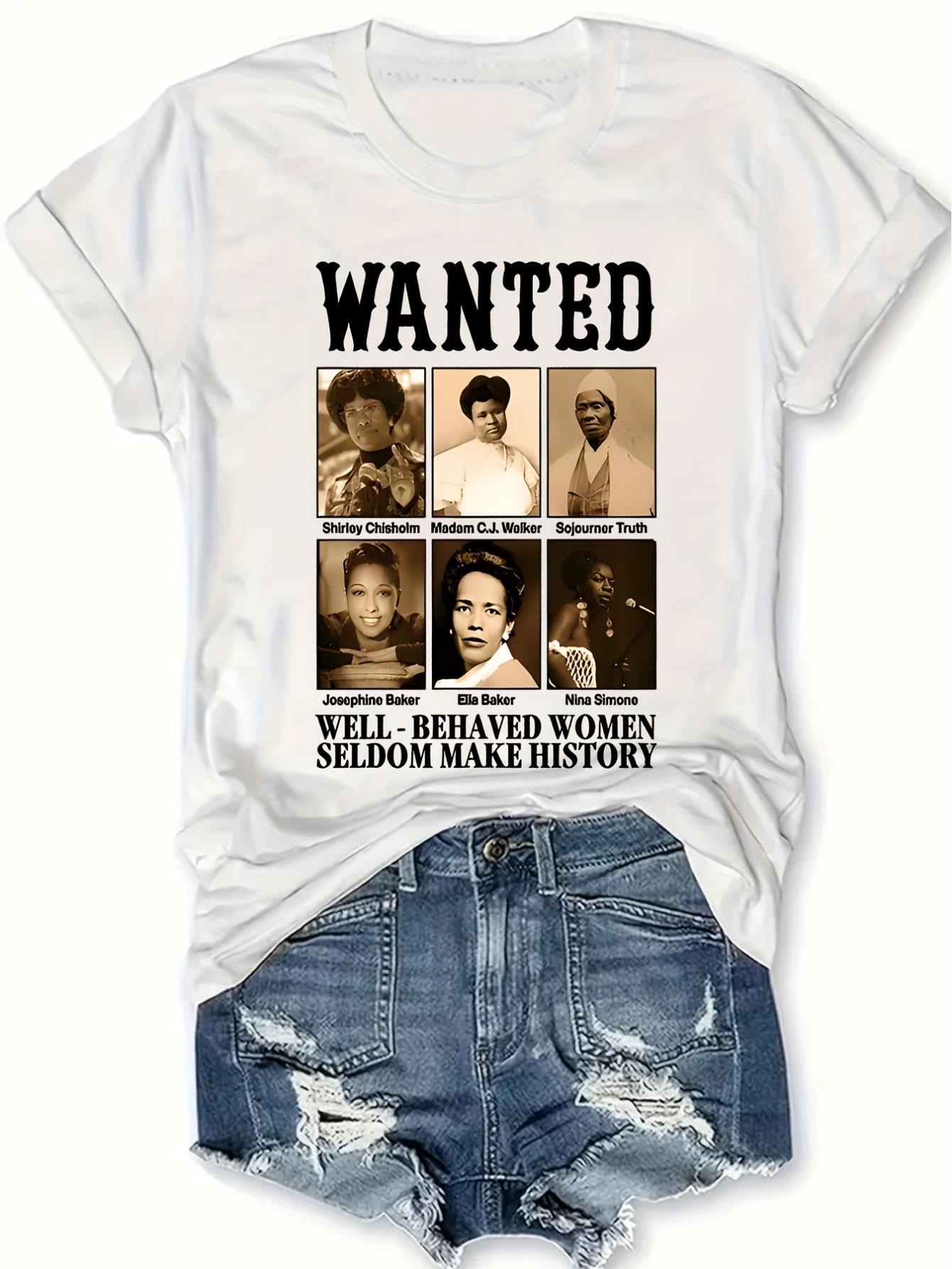 thumbnail image 2 of Juneteenth& Black Women'S History, Black women, melanin, Black History Month Print Crew Neck T-shirt, Four seasons casual short-sleeved round neck T-shirt, Women'S Clothing, 2 of 7