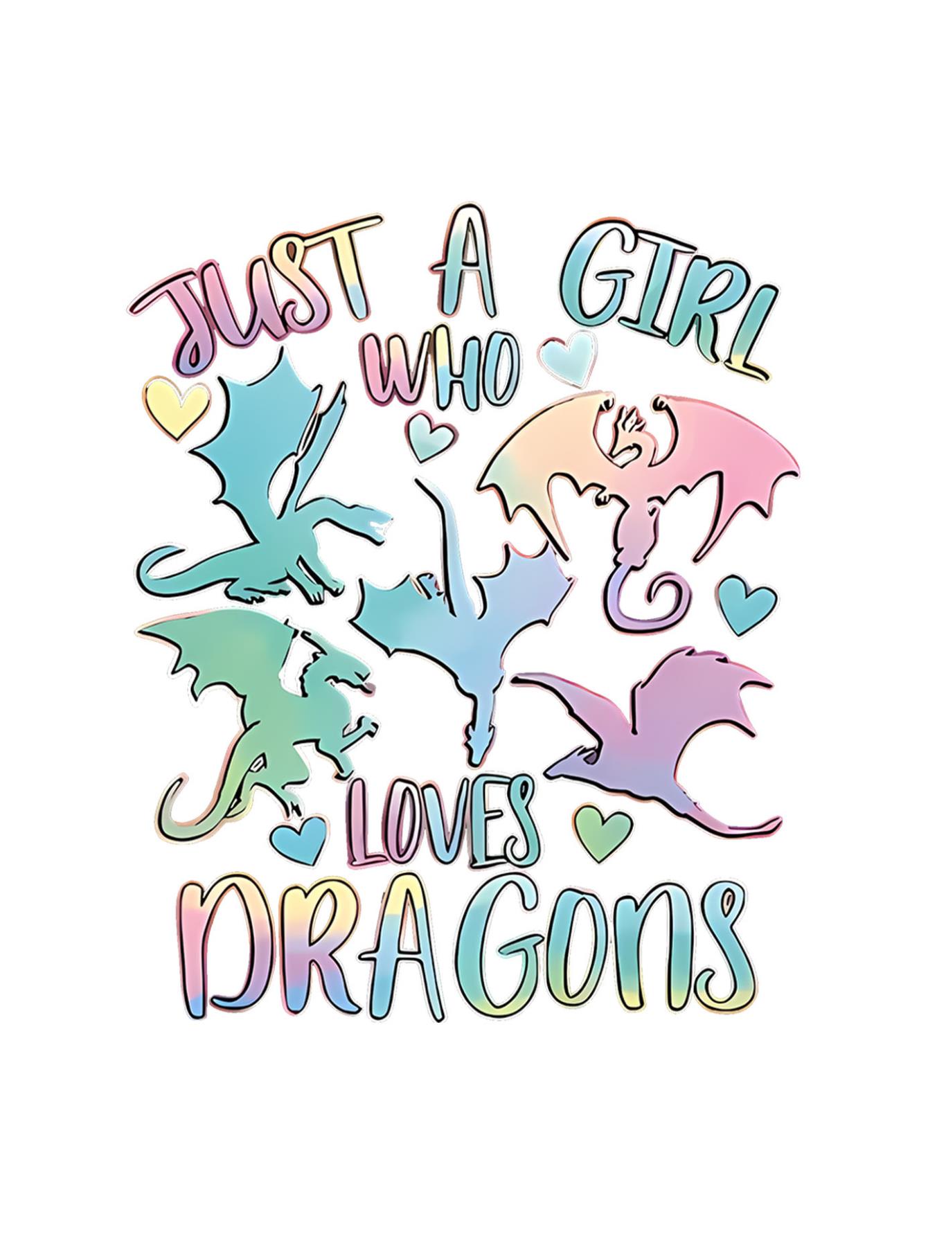 thumbnail image 4 of Women's Fun Gradient Dragon & Heart Graphic Tee - Casual Crew Neck Short Sleeve T-Shirt, Stretchy Polyester Blend, Machine Washable - Perfect for Summer, 4 of 8