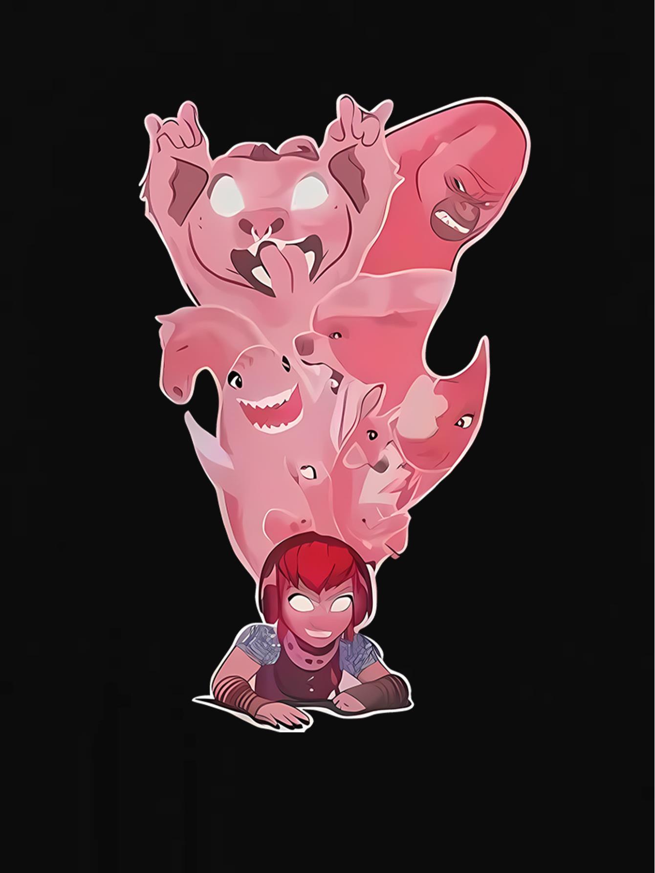 thumbnail image 3 of Women's Fun Pink Monster Graphic Tee - Casual Crew Neck Short Sleeve T-Shirt, Stretchy & Machine Washable, Perfect for Summer, 3 of 8