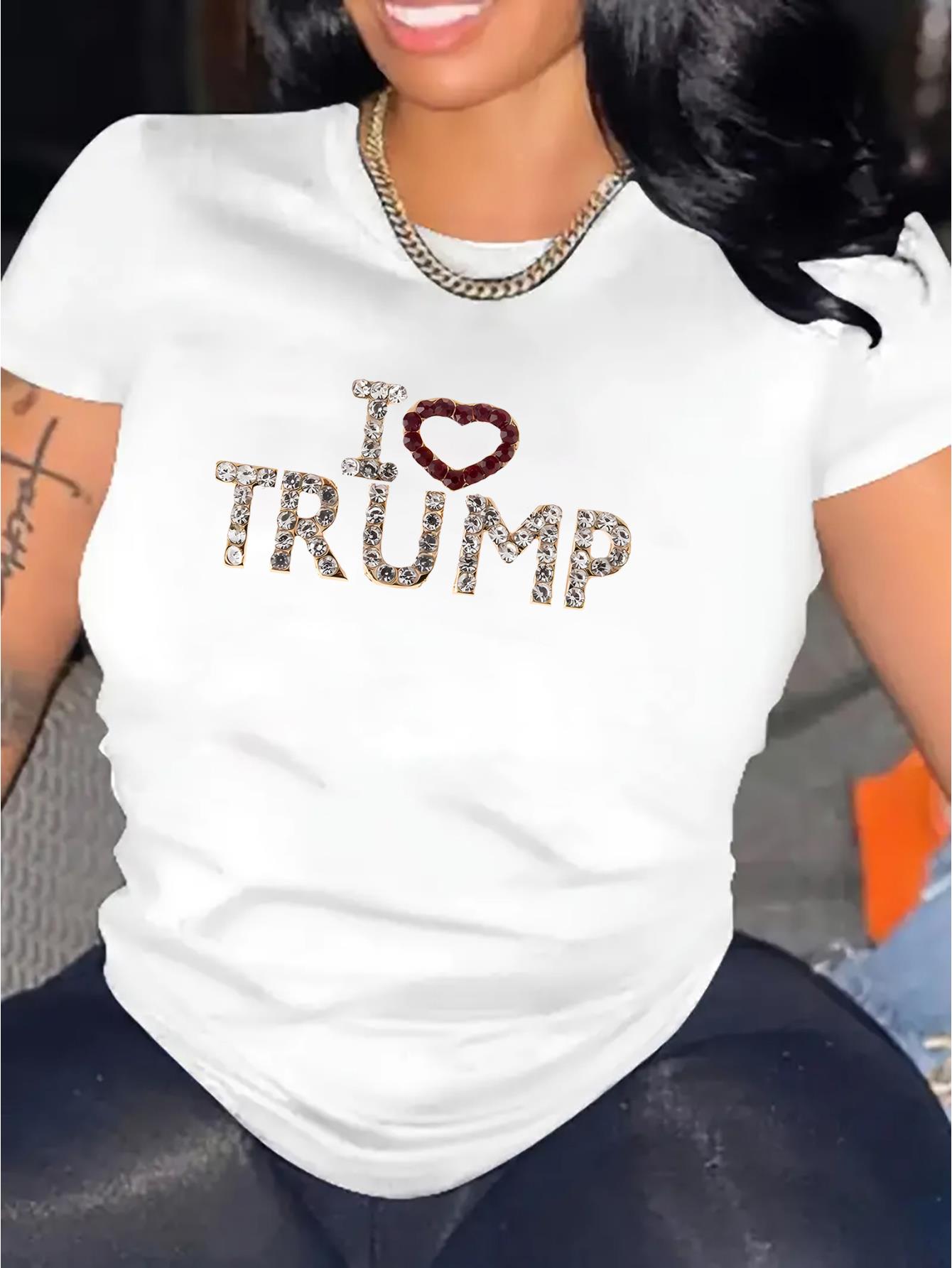 thumbnail image 2 of Chic Love Heart Graphic Tee for Women - Casual Crew Neck Short Sleeve, Stretchy Polyester Blend, Machine Washable - Perfect Summer Top, 2 of 8