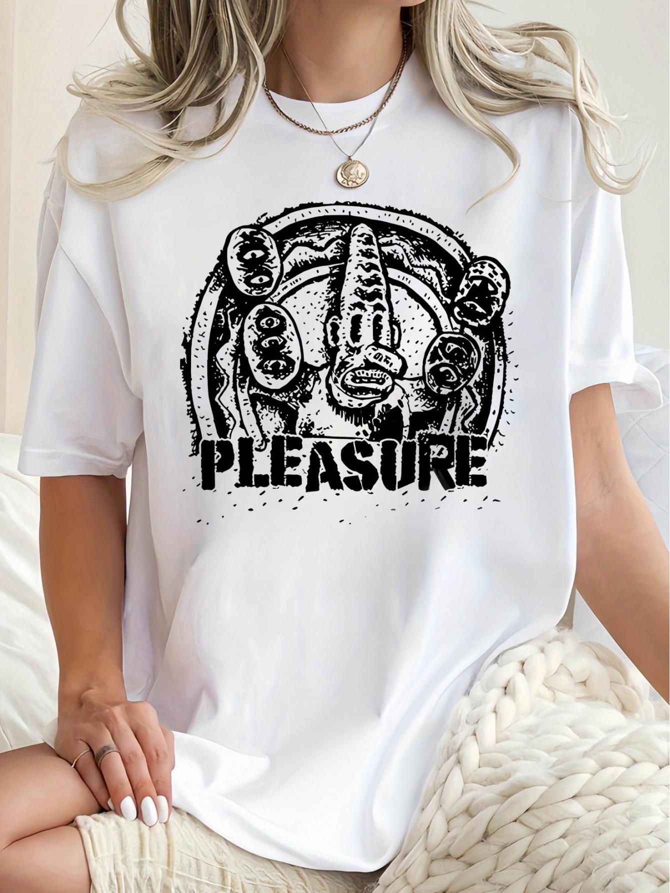 thumbnail image 2 of Women's Fashionable Casual T-Shirt with Unique English Quirky Print - Crew Neck, Short Sleeve, Stretchy Polyester Blend, Machine Washable - Perfect for Summer & Casual Attire, 2 of 8