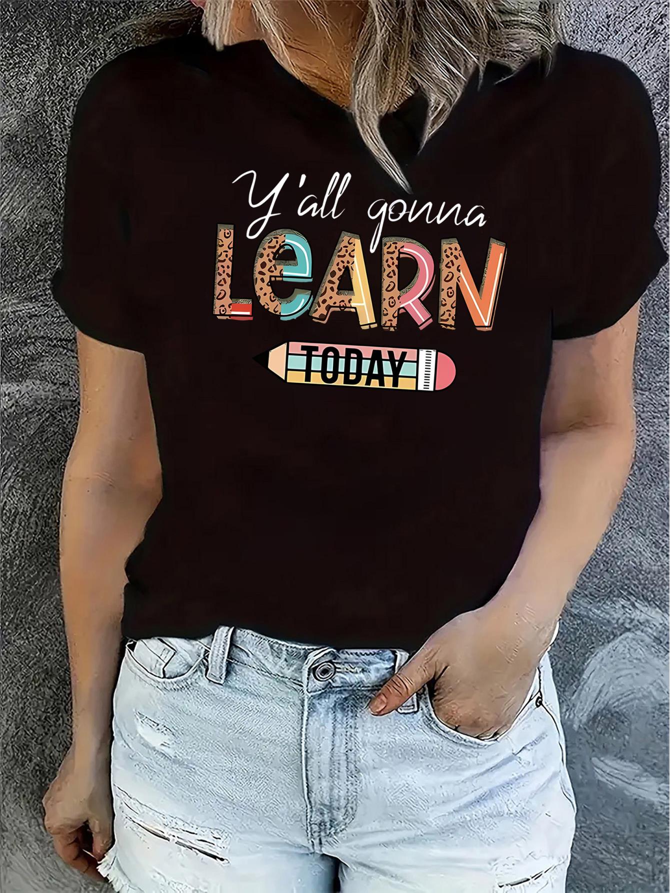 thumbnail image 2 of Women's Colorful Geometric Print T-Shirt - Casual Crew Neck, Short Sleeve, Stretchy Polyester Blend, Machine Washable - Perfect for Summer & Everyday Fashion, 2 of 8