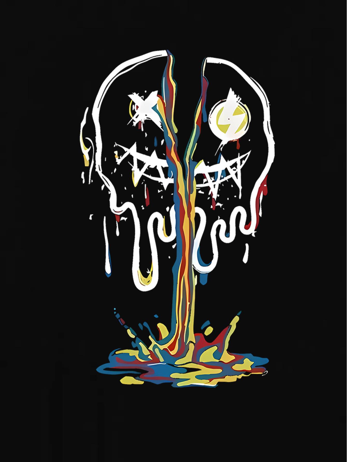 thumbnail image 3 of Women's Fun joyful Face & Rainbow Print Tee - Casual Crew Neck Short Sleeve T-Shirt, Stretchy Polyester Blend, Machine Washable - Perfect for Summer, 3 of 8