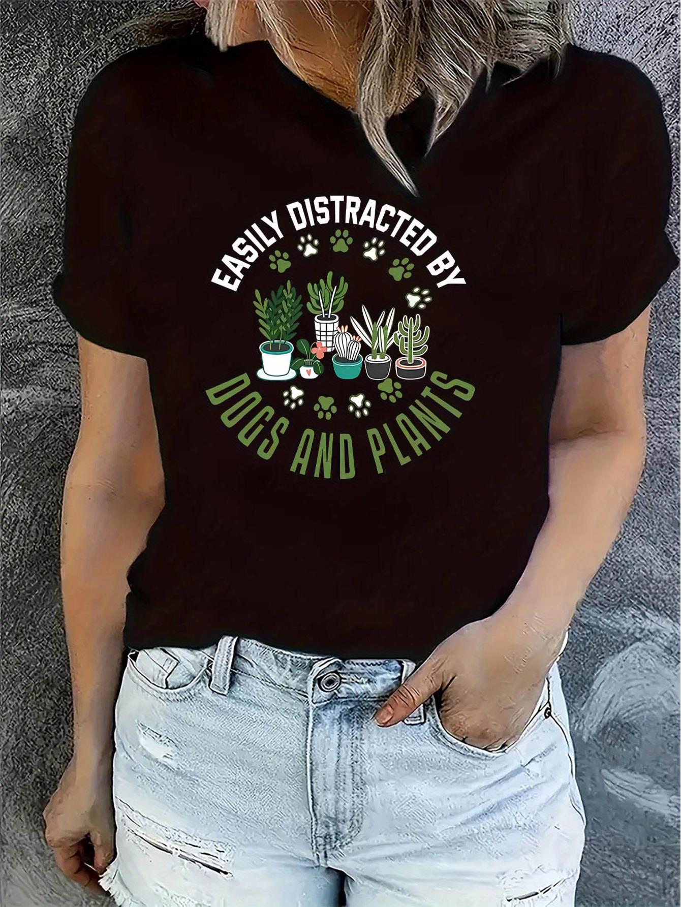 thumbnail image 1 of Women's Casual Floral & Letter Print T-Shirt - Comfy Crew Neck, Short Sleeve, Stretchy Polyester Blend, Machine Washable - Perfect for Summer, 1 of 8