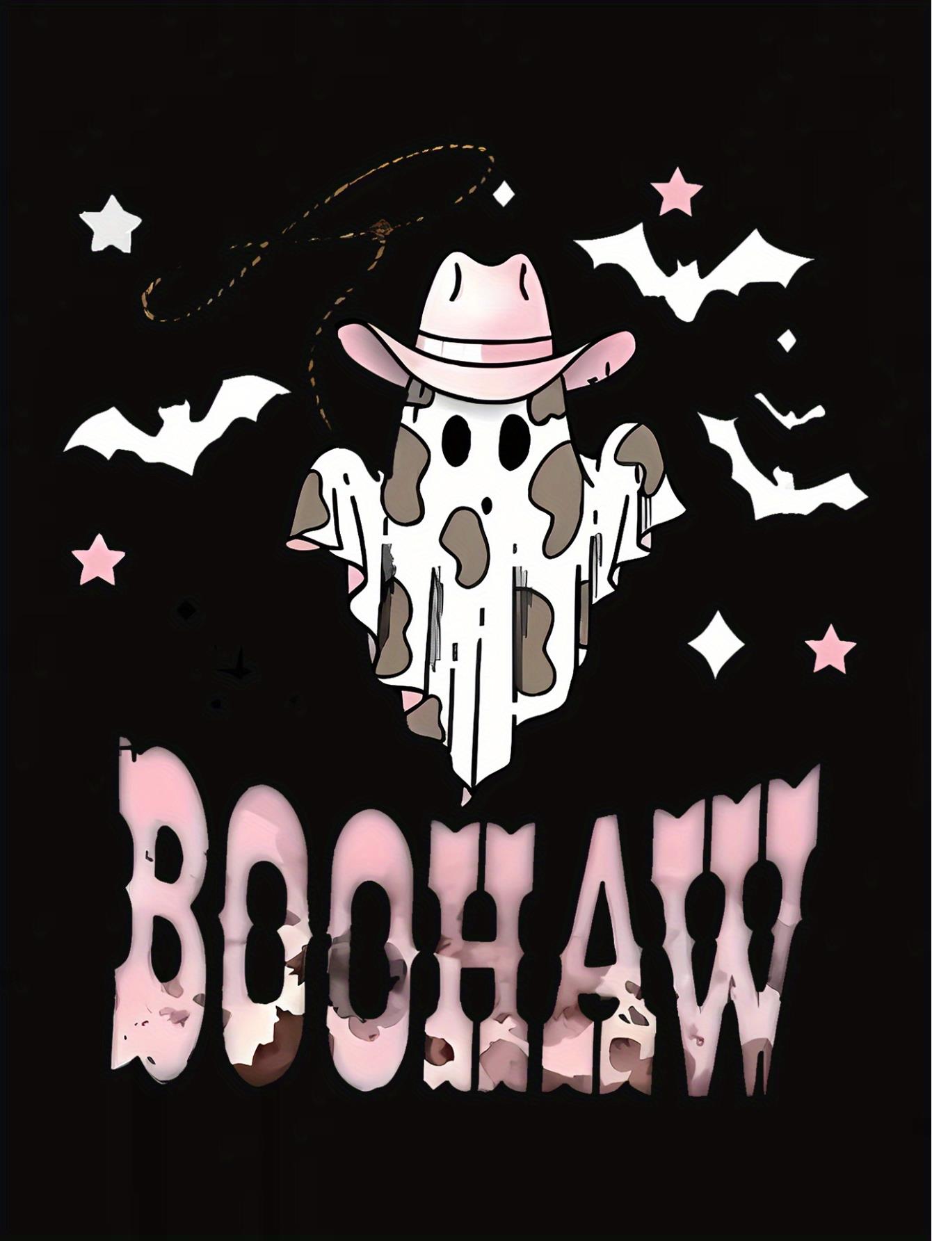 thumbnail image 3 of Women's "Boho Haw" Print Fashion Tee - Casual & Sporty Round Neck Short Sleeve, Comfortable Polyester Blend Summer Top with Festive Holiday Vibes, 3 of 8