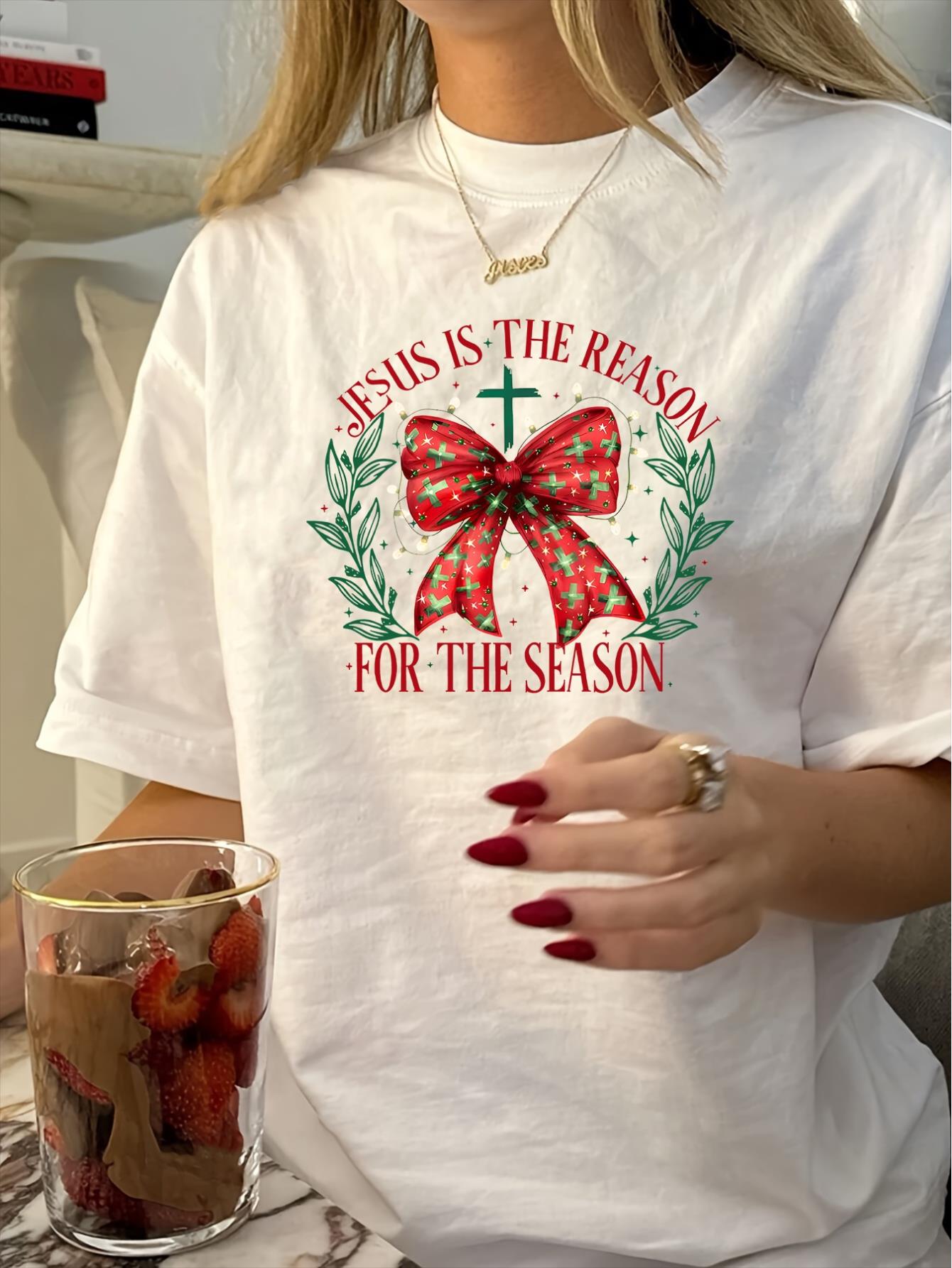 thumbnail image 1 of Vintage-Inspired Geometric Print T-Shirt for Women - Casual Crew Neck, Short Sleeve, Polyester Blend, Machine Washable - Perfect for Summer, 1 of 6