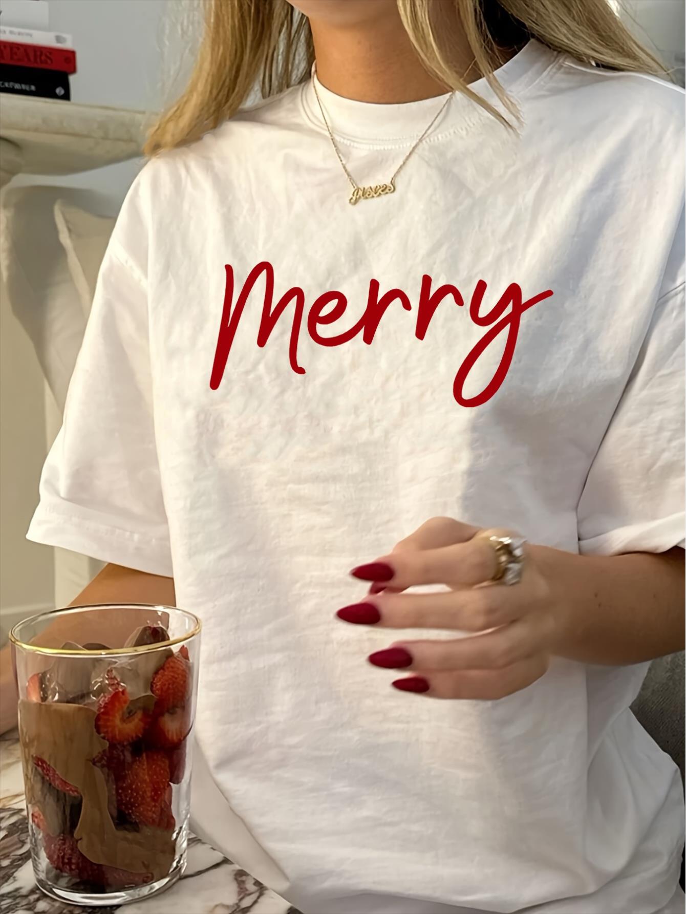 Vintage-Inspired Geometric Print T-Shirt for Women - Casual Crew Neck, Short Sleeve, Polyester Blend, Machine Washable - Perfect for Summer