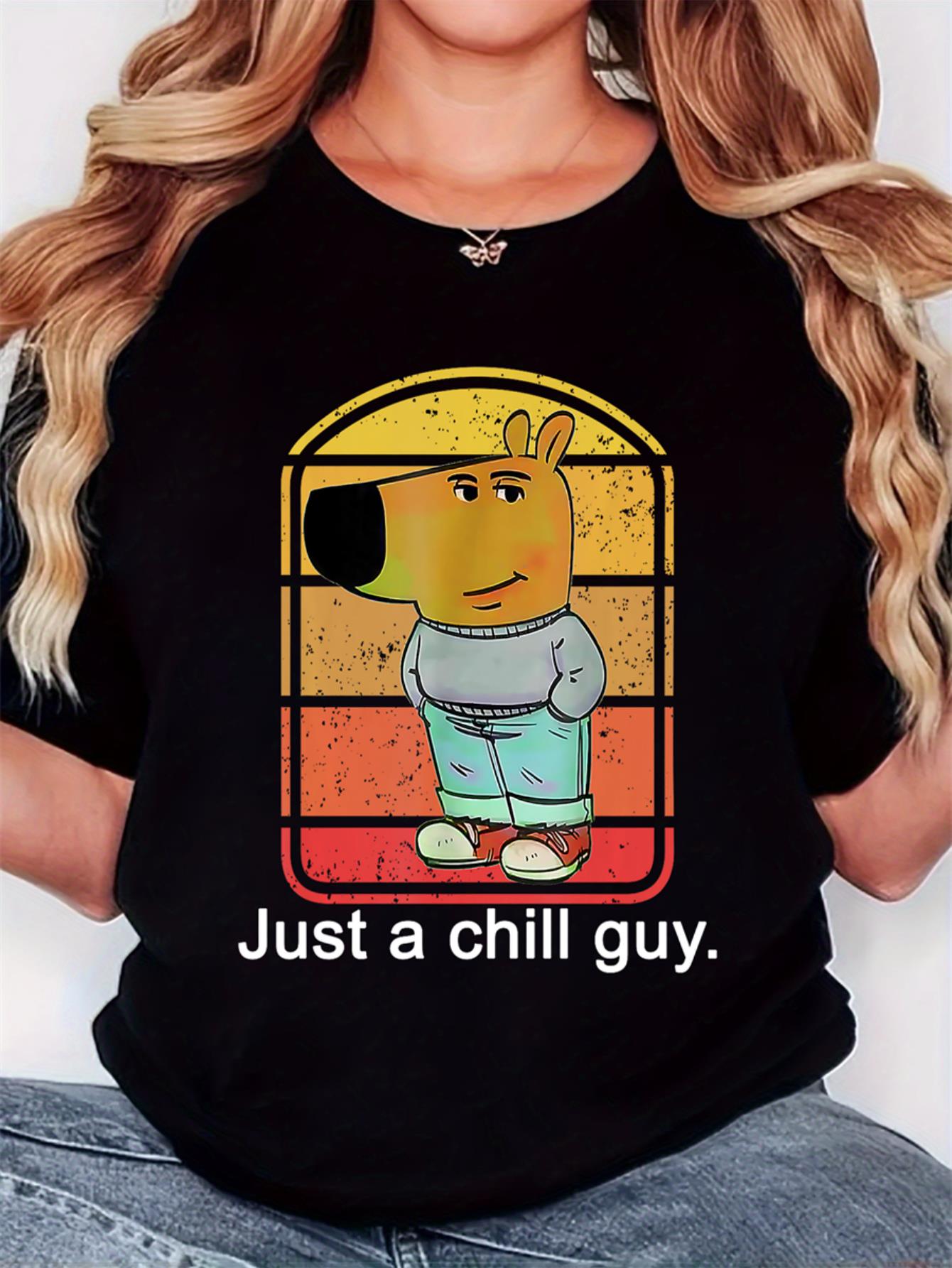 thumbnail image 1 of [Playful Charm] Women's T-Shirt | Casual Round Neck | Short Sleeve | Vintage Dog Print | Comfortable & Breathable | Machine Washable | All-Season Wear, Everyday Tshirt | Vintage Graphic Tee | Glossy, 1 of 7