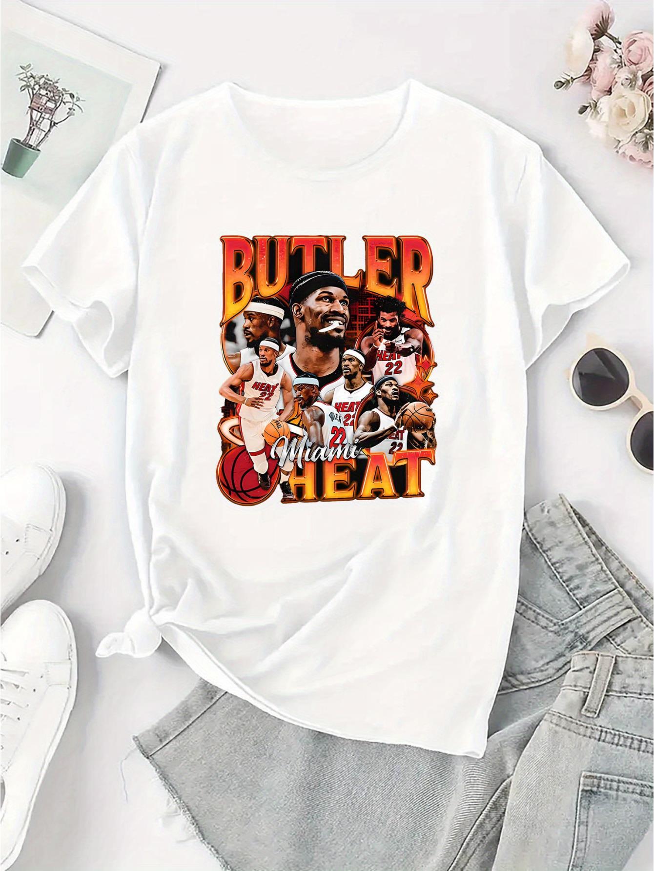 thumbnail image 3 of Women'S Casual Basketball Player Portrait Graphic T-Shirt, Polyester Knit Fabric, Crew Neck, Medium Stretch, All Season Short Sleeve Tee, 180g/m² - Comfortable Summer Top, 3 of 8