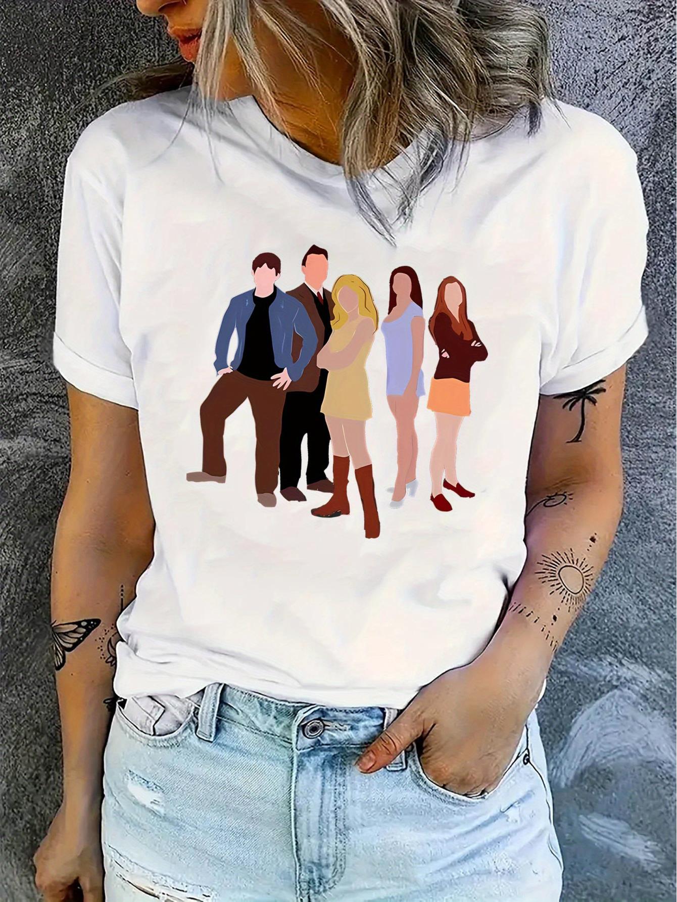 thumbnail image 2 of Creative Designs for Young People, Featuring Printed Patterns on Women'S Trendy Round-Neck Short-Sleeve T-Shirts, Simple And Casual Sportswear, Perfect for Comfortable Summer Outfits During Holidays., 2 of 8
