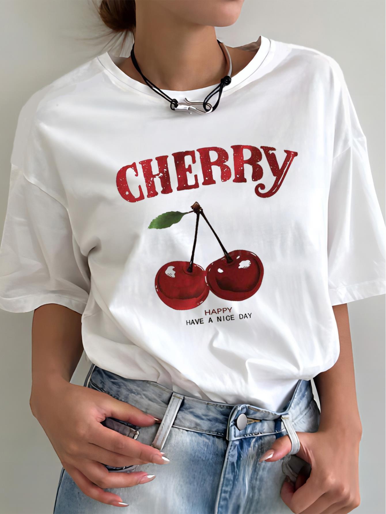 thumbnail image 1 of Directional Vintage Casual Printed T-Shirt for Women, 1 of 7