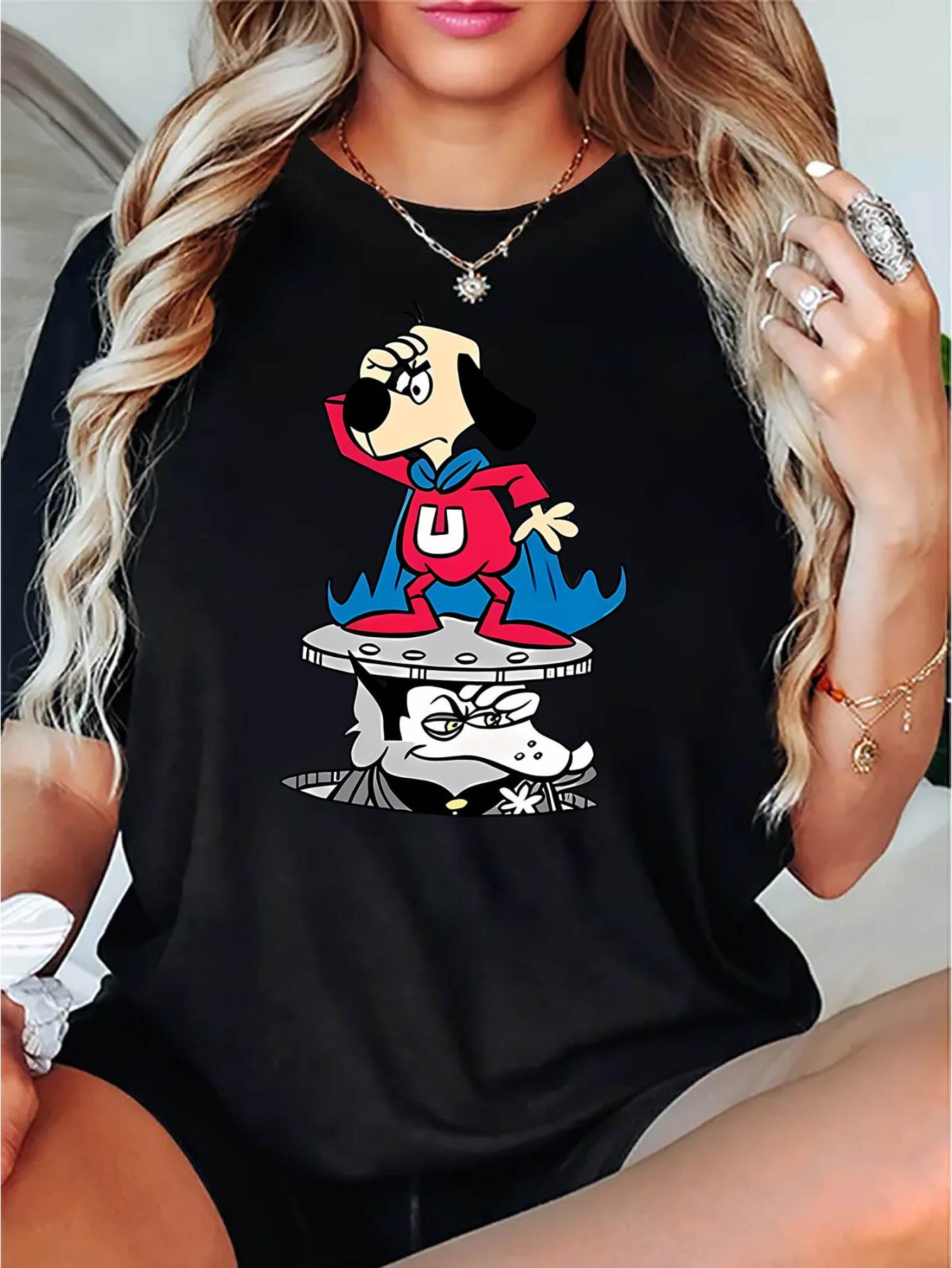 thumbnail image 2 of Women's Trendy Graphic Tee - Casual Crew Neck Short Sleeve, Stretchy Polyester Blend, Machine Washable - Perfect for Summer & Casual Attire, 2 of 8