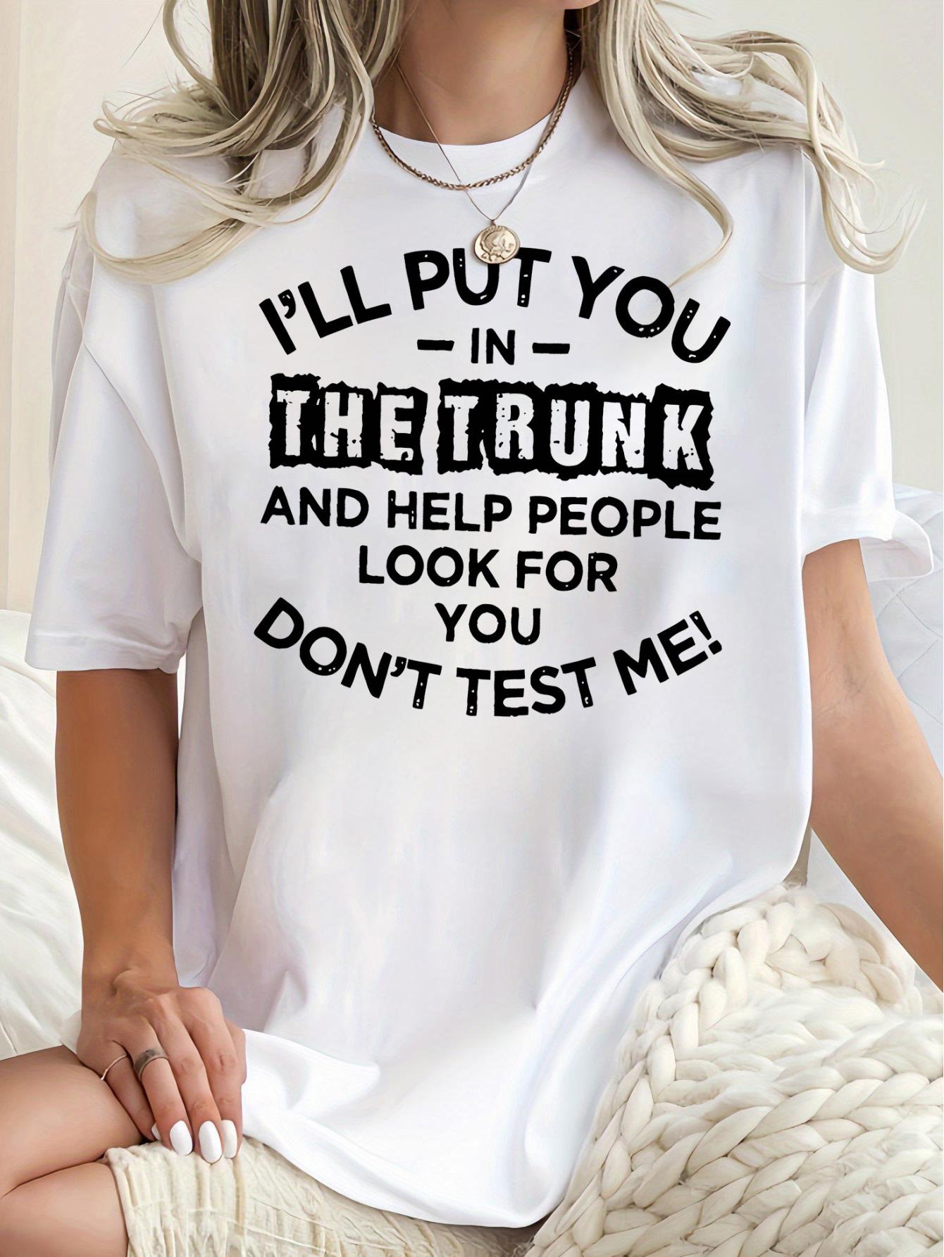 thumbnail image 1 of Women's Casual Chic Letter Print T-Shirt - Comfy Crew Neck, Short Sleeve, Stretchy Polyester Blend, Machine Washable - Perfect for Summer & Casual Attire, 1 of 8