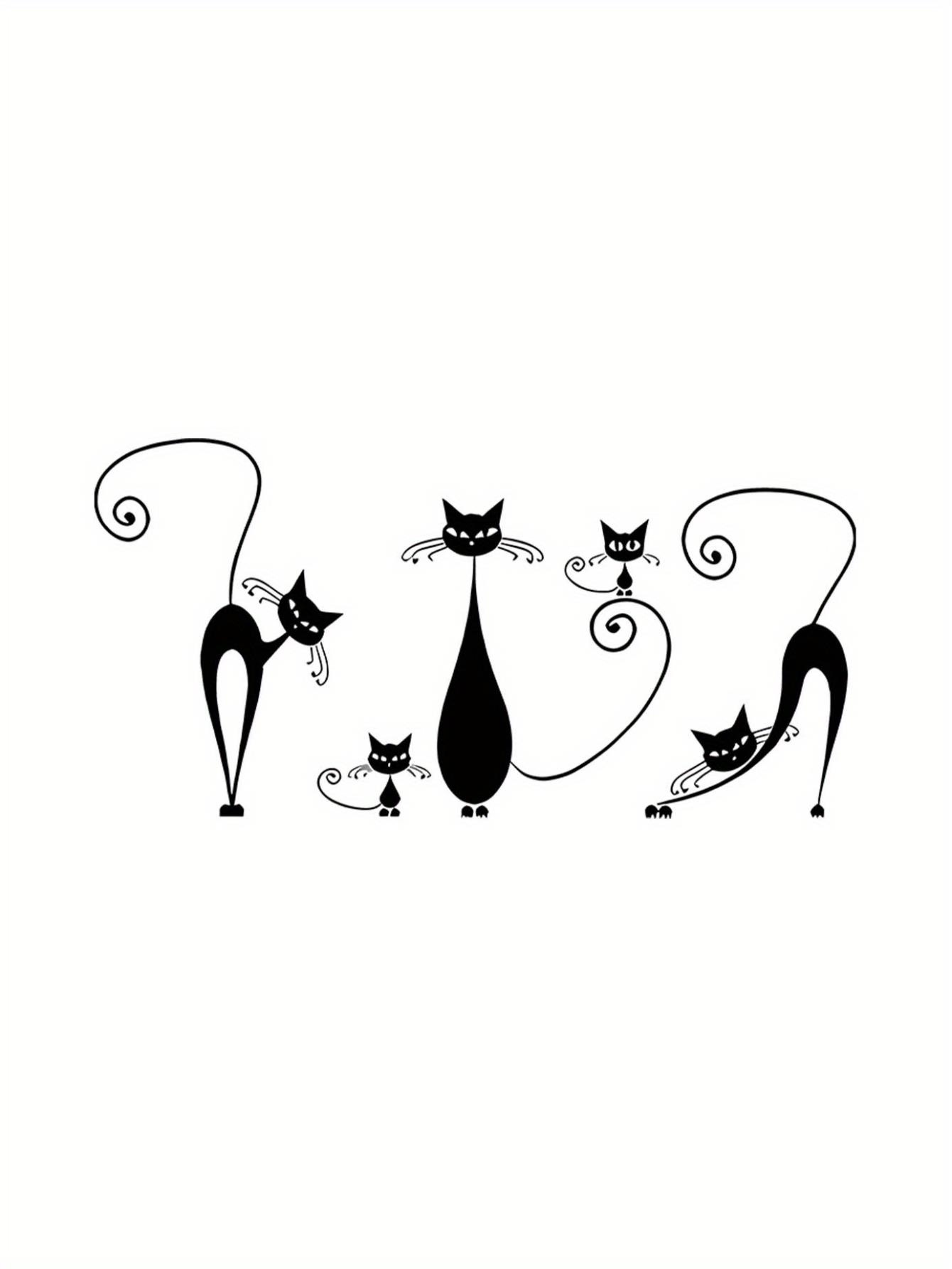 thumbnail image 4 of Urban Exploring| Women's Fashionable Black T-Shirt with Creative Abstract Cat Design - Casual Round Neck Short Sleeve, Comfortable Polyester Blend, Perfect for Summer, Cat Shirt, 4 of 8