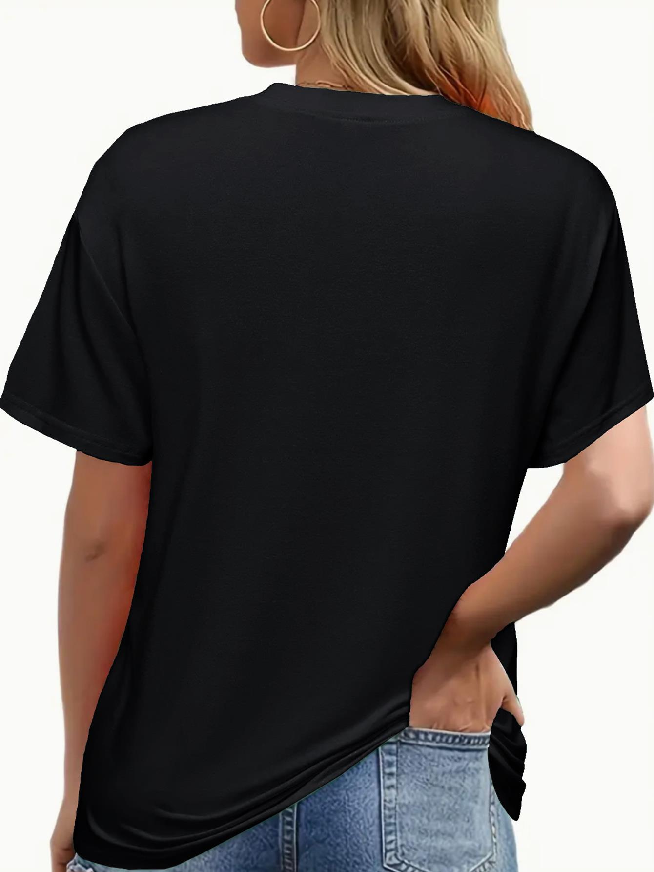 thumbnail image 4 of Women's "Happy St. Patrick's Day" White T-Shirt - Comfortable, Fashionable Casual Wear with Green Clover and Leprechaun Hat Design, Short Sleeve Round Neck Top, Seasonal Top|Comfortable Fit, Ladies T, 4 of 8