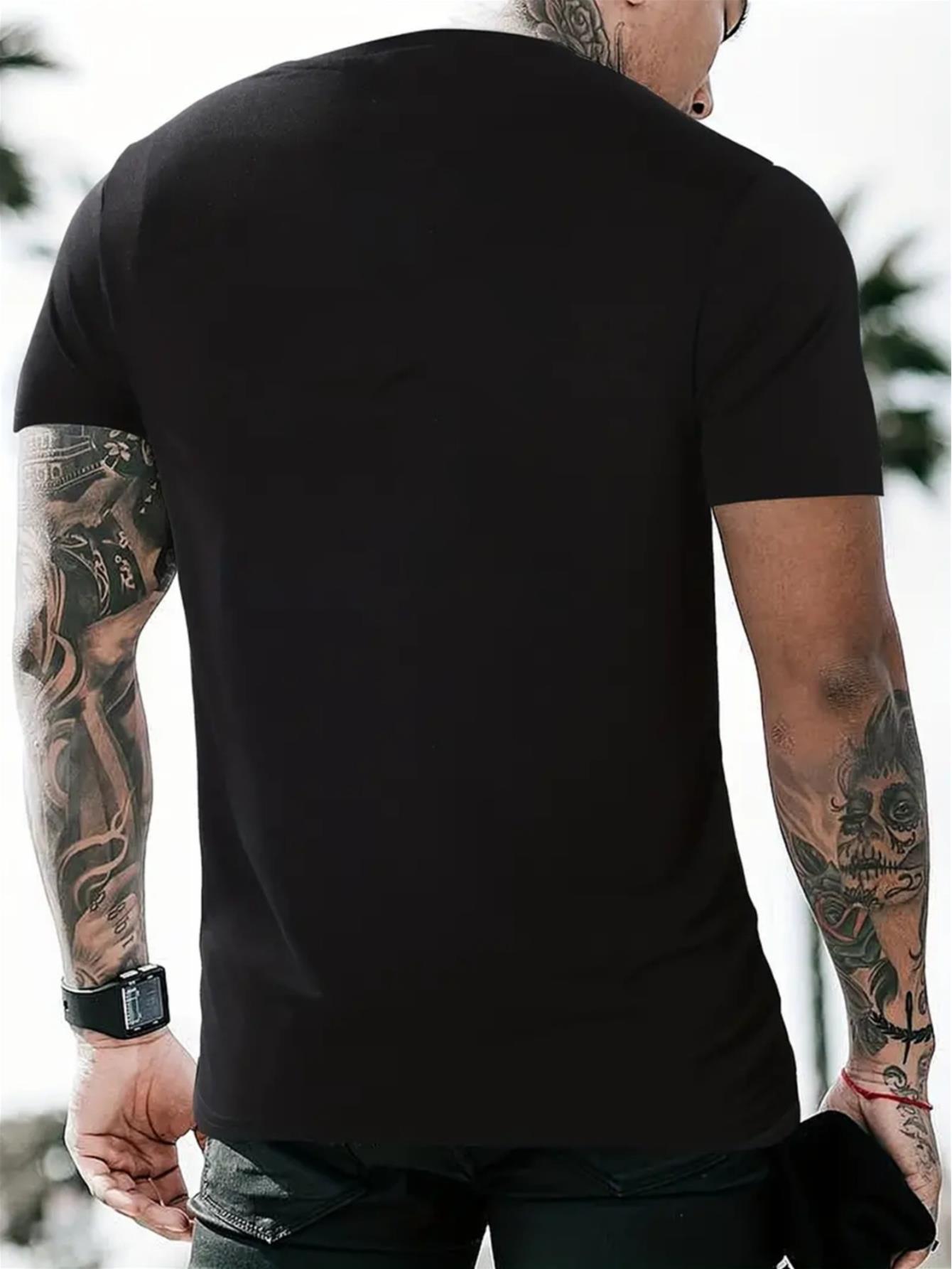 thumbnail image 2 of Men'S T-Shirt with a Soft and Comfortable Letter 66 Print, Short-Sleeved for Summer Wear, 2 of 6