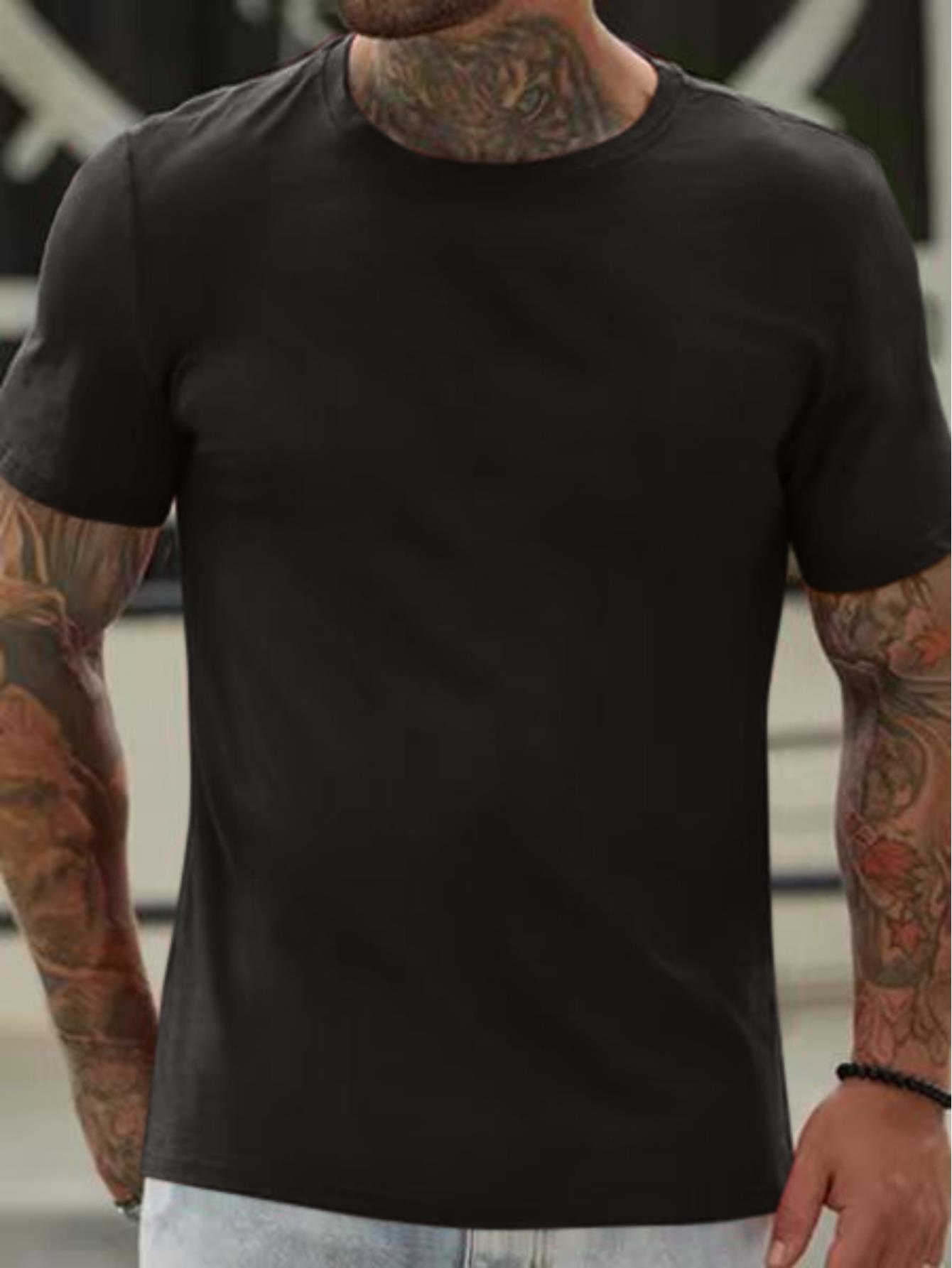 thumbnail image 2 of T-Shirt with Inspirational "Happiness is Destined" Print - Casual Crew Neck, All-Season Comfort, Machine Washable - Black with Bold Lettering, 2 of 4