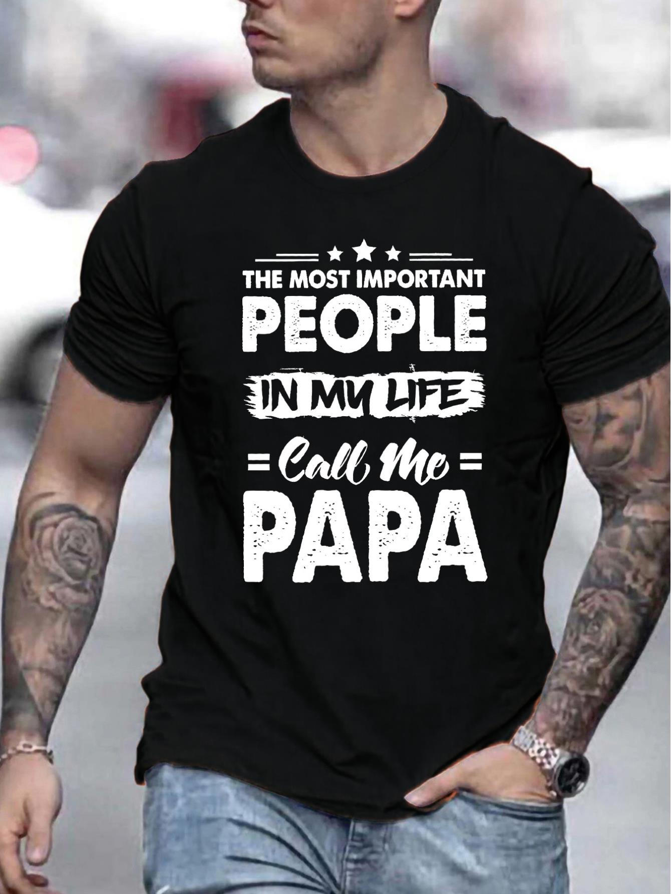 Men's Trendy Casual Sports Tee -Crew Neck, Short Sleeve with Unique Letter Print Design - Perfect for Summer, Short sleeves, Round Neck Tees