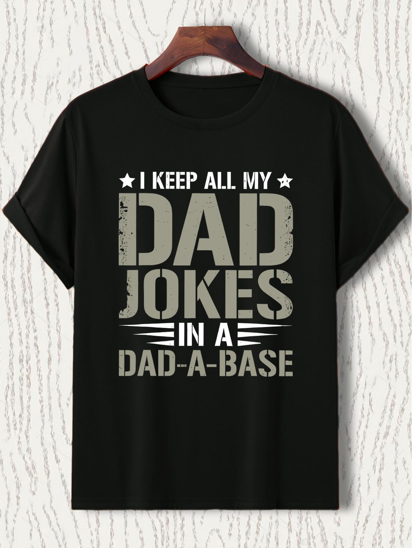 thumbnail image 3 of Men's Casual Fashion T-Shirt with Unique 'Dad Jokes' Print - Crew Neck, Machine Washable - Perfect for Summer, 3 of 8