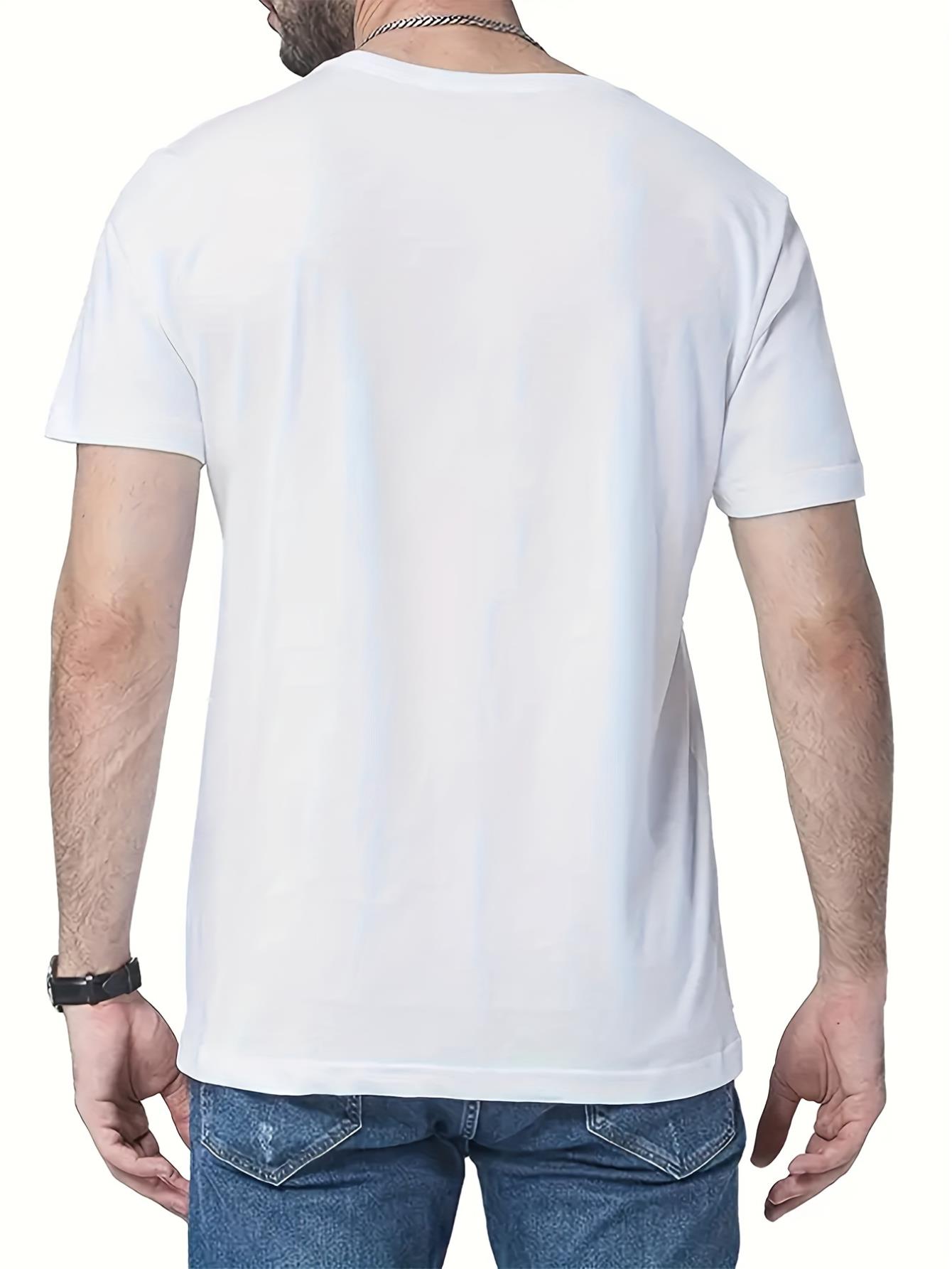 thumbnail image 3 of Men's Casual Loose-Fit Fashion T-Shirt with Unique Print -Round Neck, Short Sleeve - Perfect for Casual Attire & Outings, 3 of 8