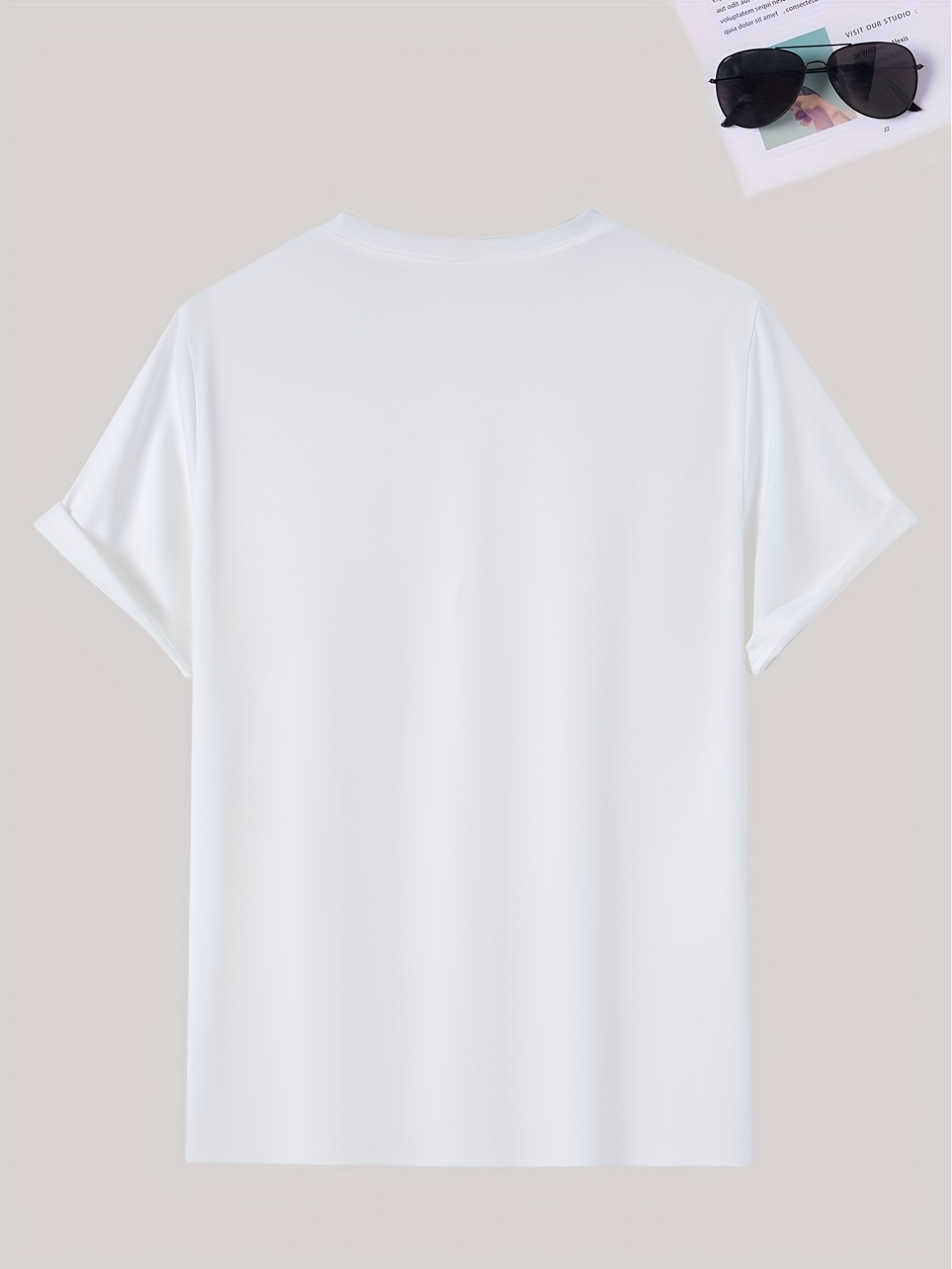 thumbnail image 4 of Summer Casual Crew Neck T-Shirt for Men, JDM Inspired Drift Car Print, Knit Fabric with Slight Stretch, Regular Fit, Short Sleeve Tee, 4 of 8