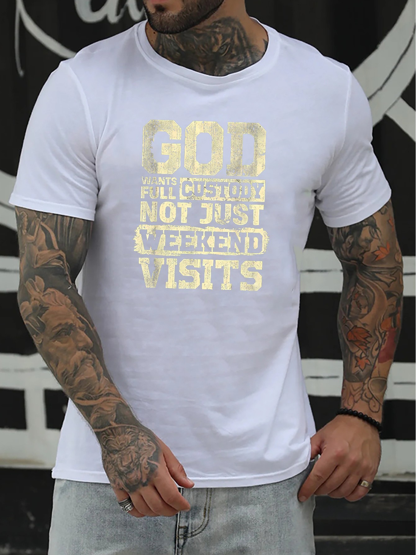 Short Sleeve T-shirt Tees, Comfy Breathable Tops for Men, Summer, Outdoor, Men's Clothing, Short sleeves, Round Neck Tees