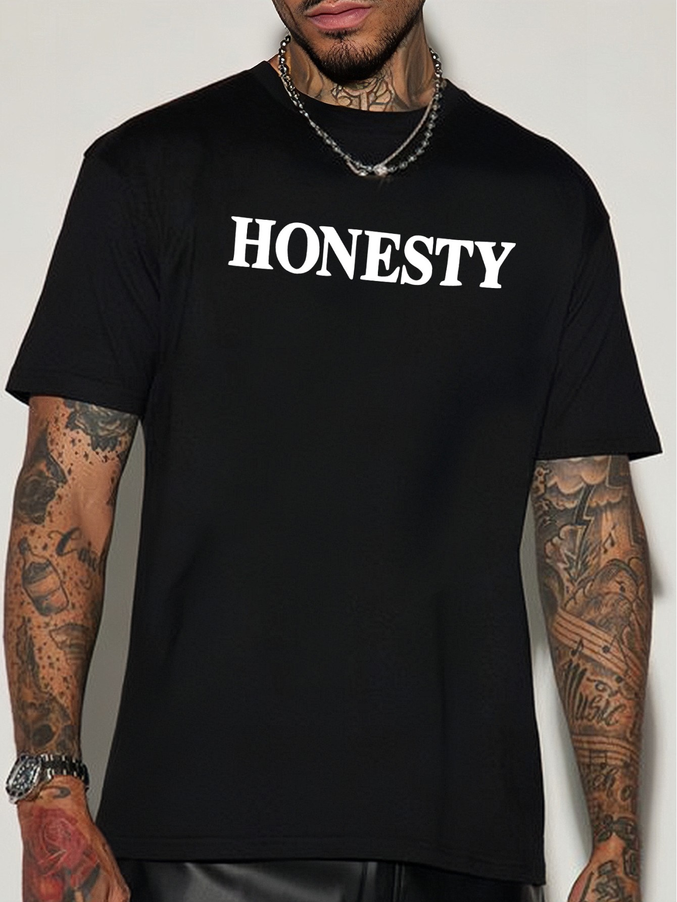 Men's Summer Fashion T-Shirt with Unique Print Design - Casual Round Neck, Short Sleeve, Machine Washable, Leisure Style, Conventional Version, Summer