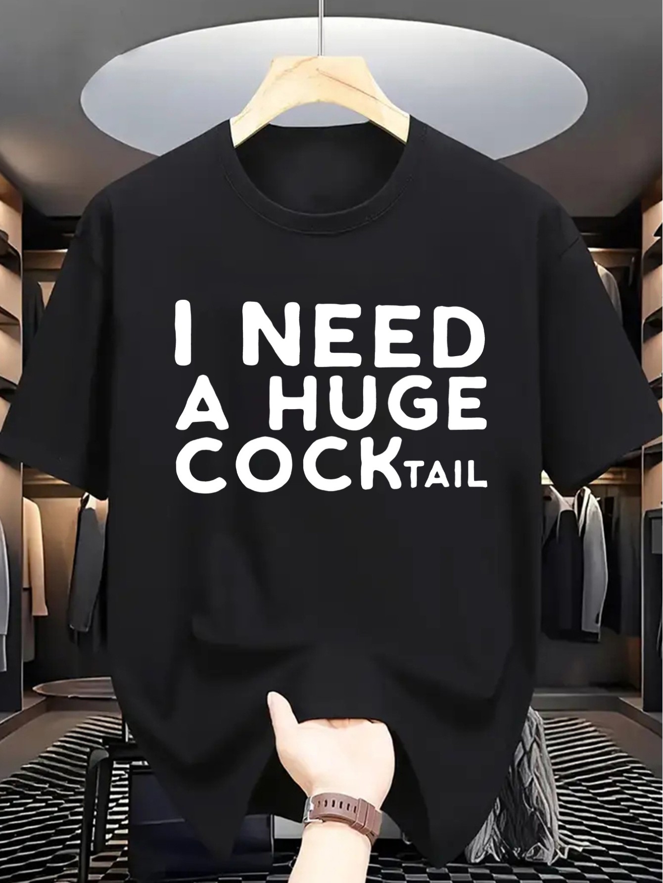 thumbnail image 2 of Summer Men's Fashion Printed Short Sleeve T-Shirt, Round Neck, Casual Knit - Machine Washable, 2 of 7