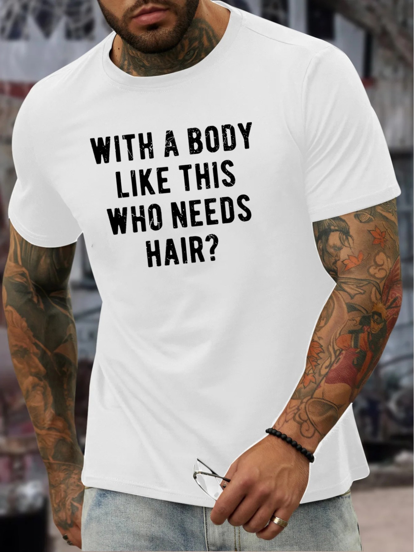 thumbnail image 1 of Men's Fit T-shirt, Leisurely Comfy Tees for Summer, Men's Clothing Tops for Daily Activities, 1 of 6