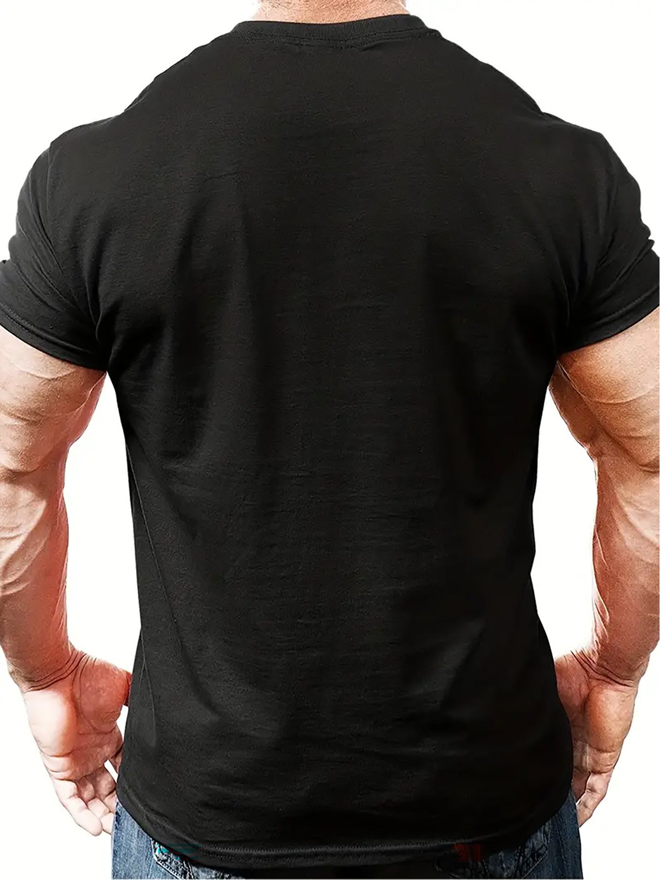 thumbnail image 2 of Men's Breathable Print Running Tee - Comfortable Summer Sports Shirt, Round Neck, Machine Washable, 2 of 7