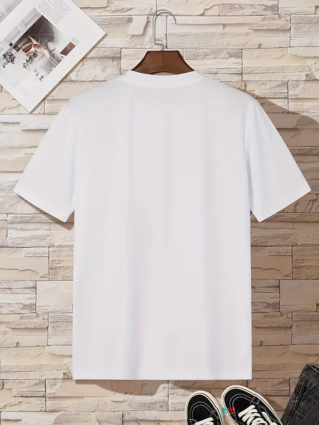 thumbnail image 3 of Men'S Casual Crew Neck T-Shirt with "California, Los Angeles" Print, Slight Stretch, Regular Fit, Fashionable Summer Top for Sports and Leisure - 180gsm, 3 of 7