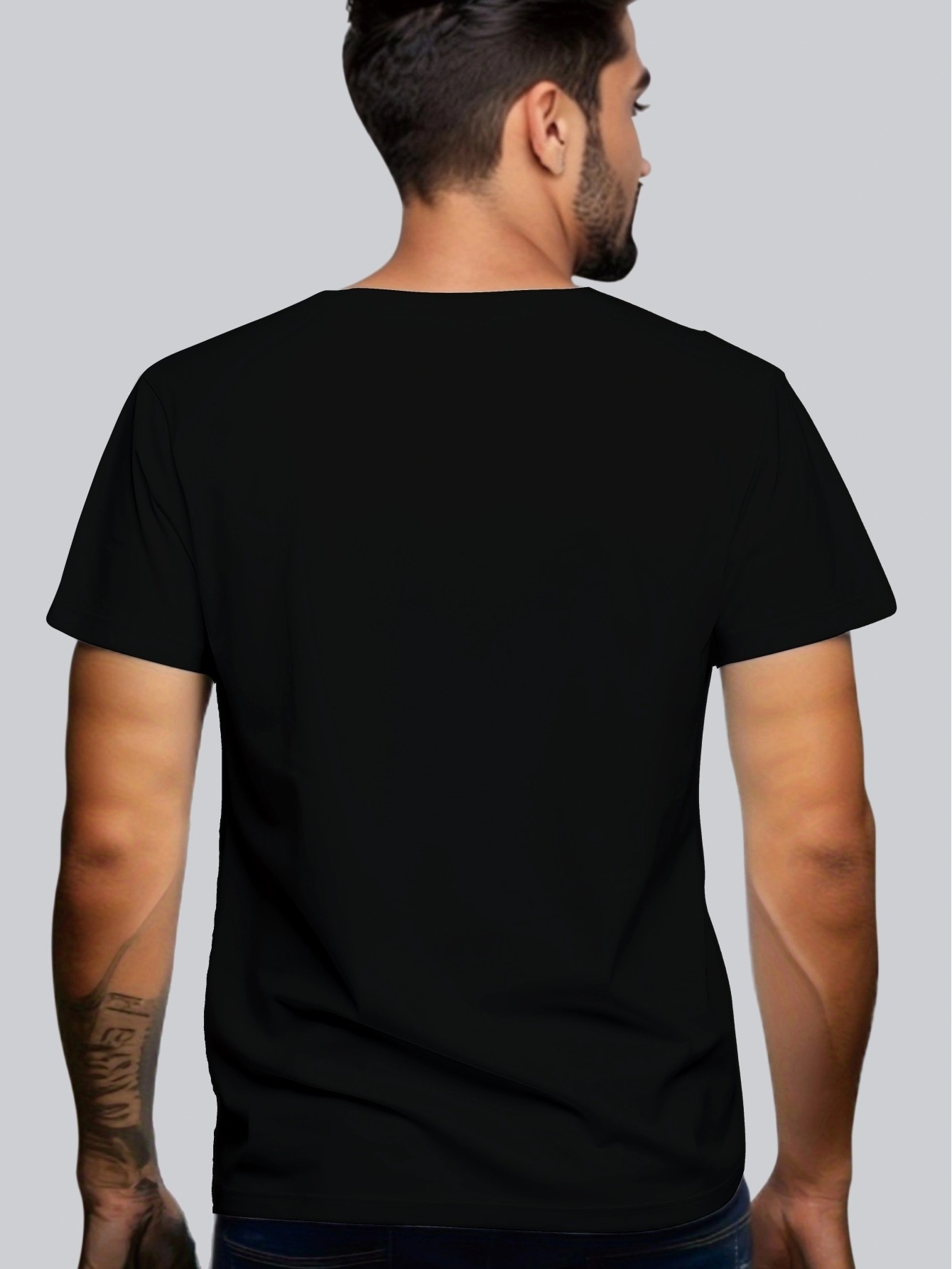 thumbnail image 2 of Men's Casual T-Shirt with Unique Letter Print - Crew Neck, Short Sleeve, Stretch Fabric, Machine Washable, 2 of 5