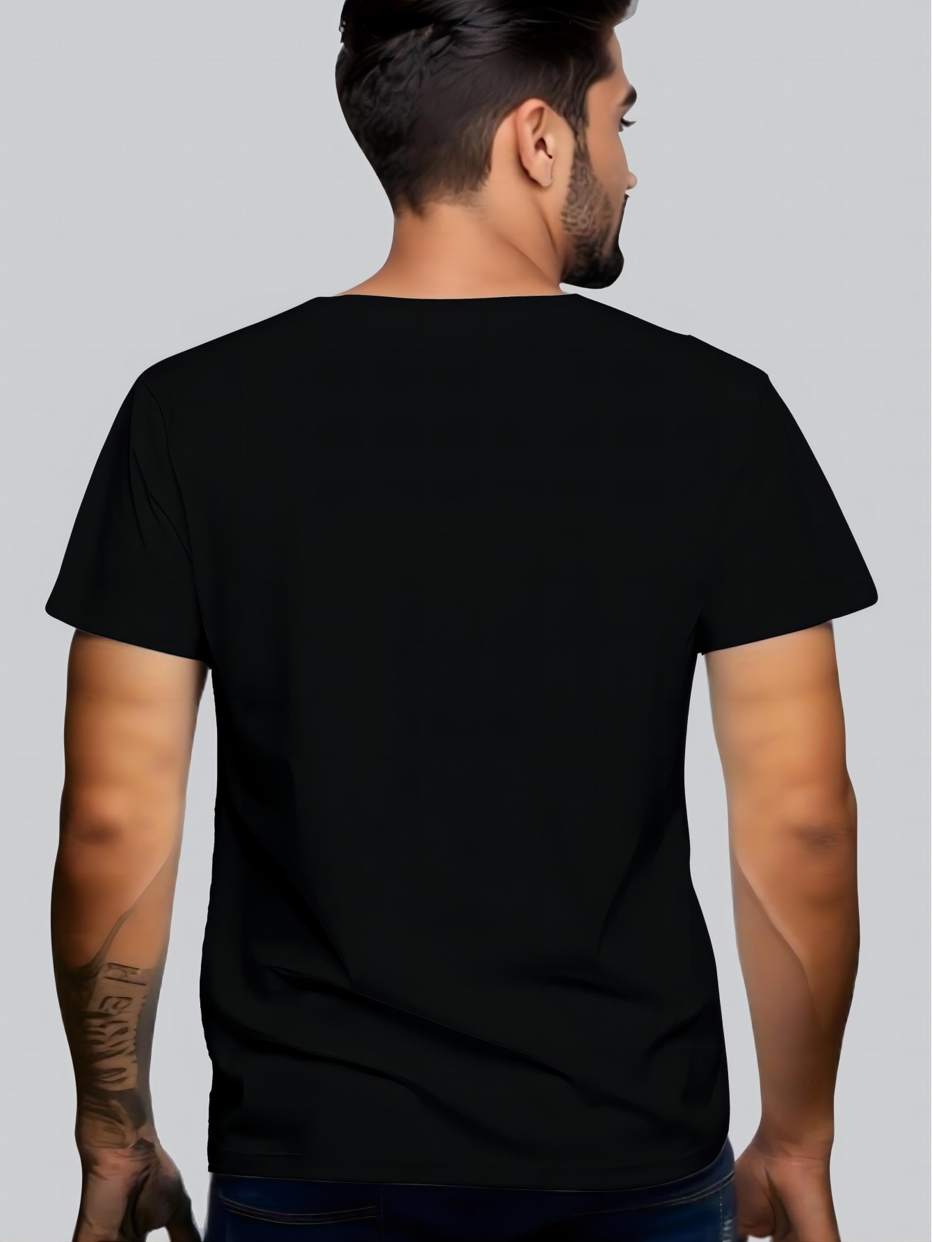 thumbnail image 2 of Men's Casual Sporty Green T-Shirt with White Panda Print - Soft Stretch Fabric, Crew Neck, Short Sleeve, Machine Washable - Perfect for Summer Leisure, 2 of 7